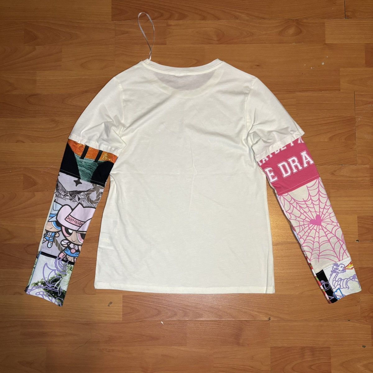 Handmade ssoulless women’s: “Graphic sleeve tee” Size S / US 4 / IT 40 - 2 Thumbnail