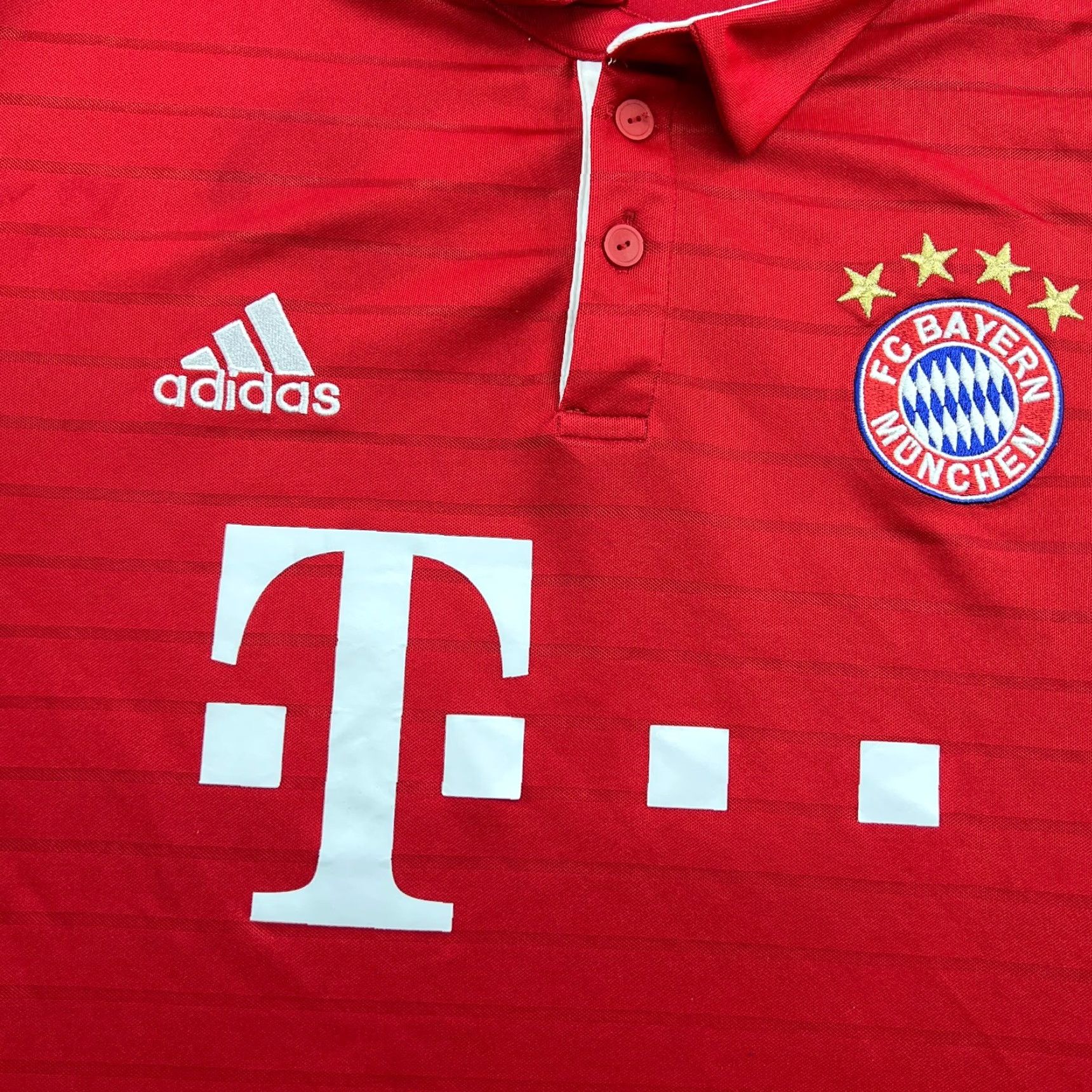 Adidas adidas Bayern Munich 2016 2017 Home Football Jersey Mens L Red T-Shirt Short Sleeve Moisture Wicking Quick Dry Soccer Football Mens Size US L / EU 52-54 / 3 - 7 Thumbnail