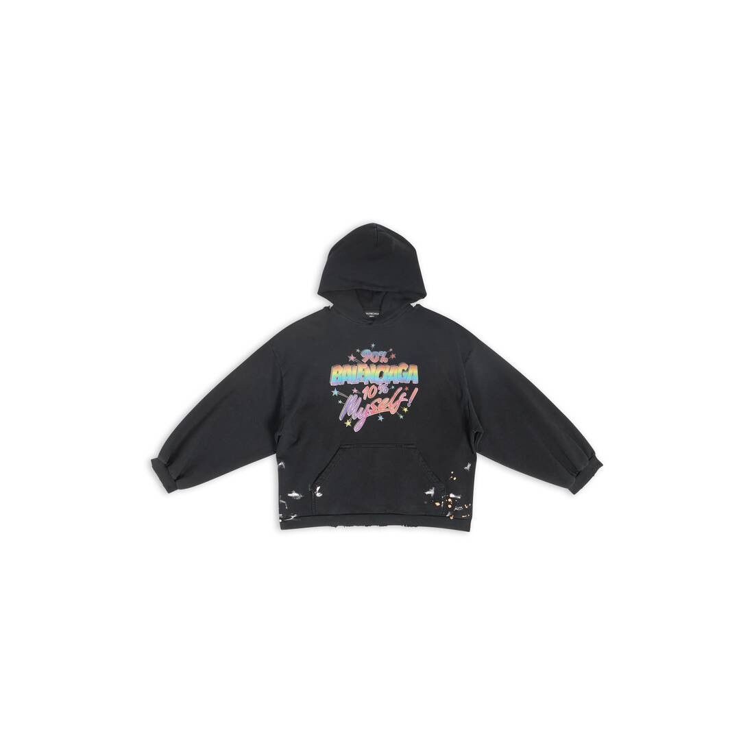 Balenciaga o1mt1gz0924 90/10 Hoodie Small Fit in Black Size S / US 4 / IT 40 - 1 Thumbnail