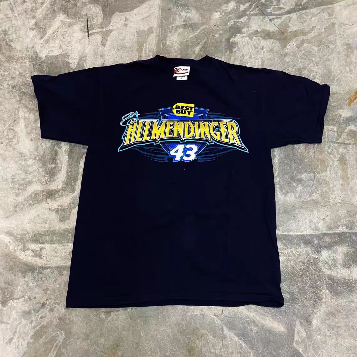 Japanese Brand × Vintage Black washed retro street racing pattern t-shirt Size US M / EU 48-50 / 2 - 2 Thumbnail