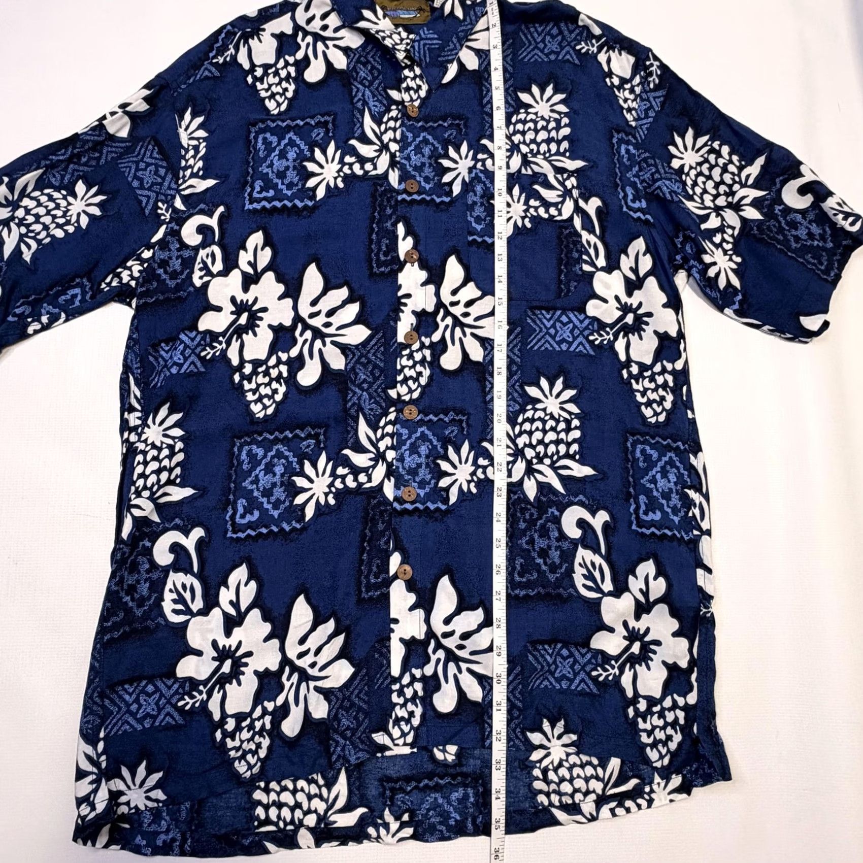 Vintage Dreamland Hawaiian Shirt Mens XL Blue Rayon Aloha Floral Button-Front Short Sleeve Size US XL / EU 56 / 4 - 5 Thumbnail