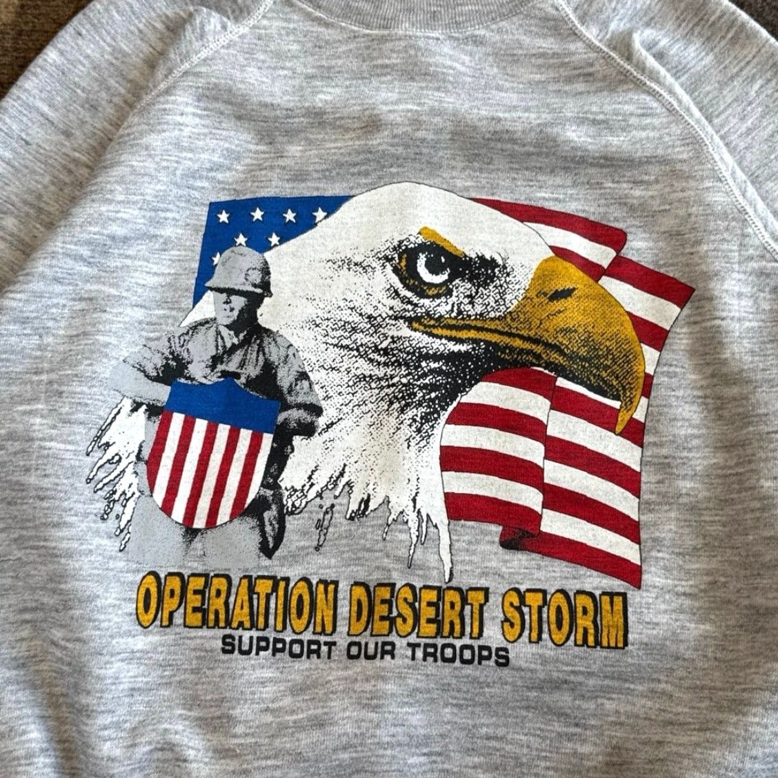 Vintage VINTAGE Operation Desert Storm USA Military Crewneck Sweatshirt L Size US L / EU 52-54 / 3 - 4 Thumbnail