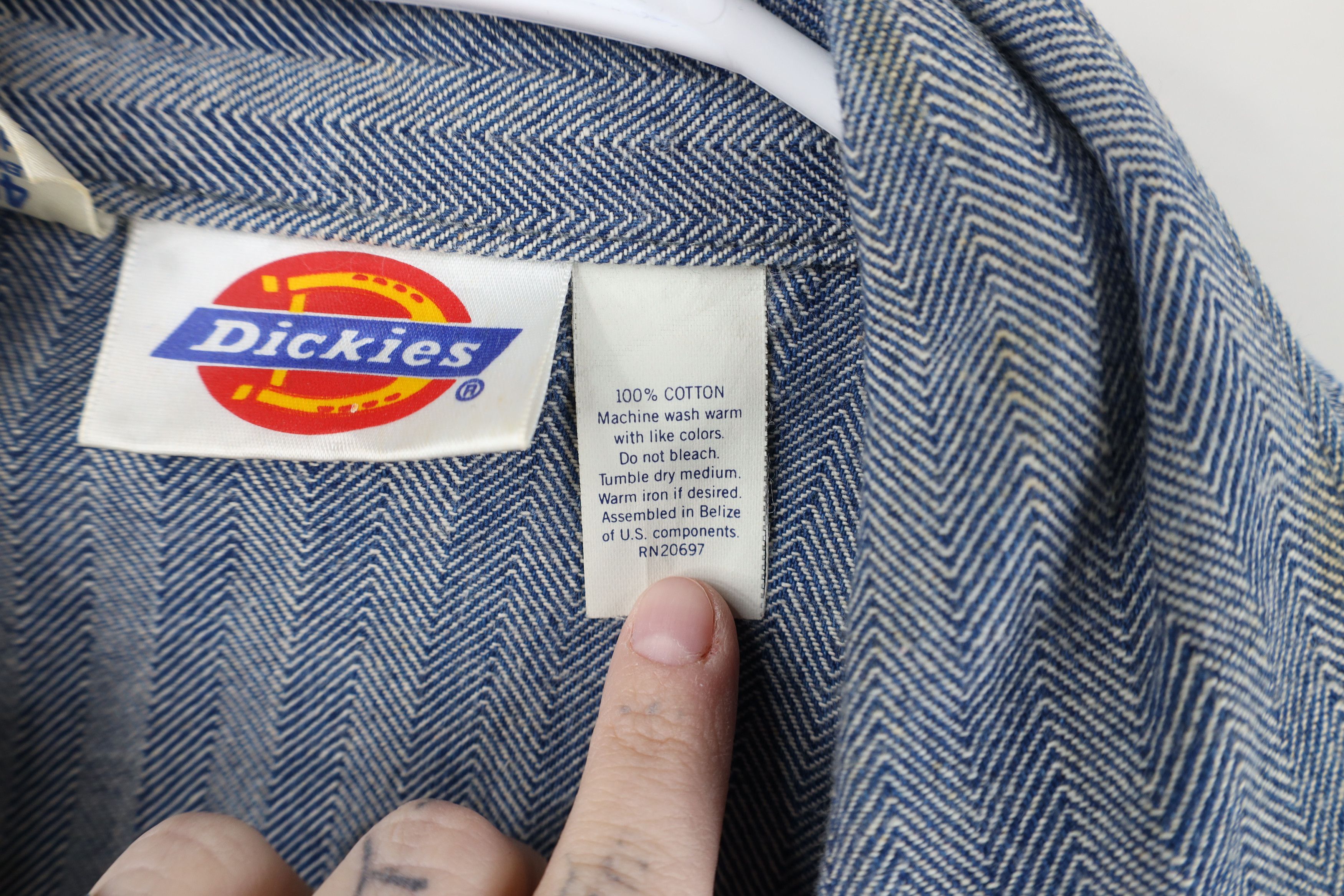 Dickies Vintage 70s Dickies HBT Herringbone Twill Coveralls Size US 38 / EU 54 - 15 Thumbnail