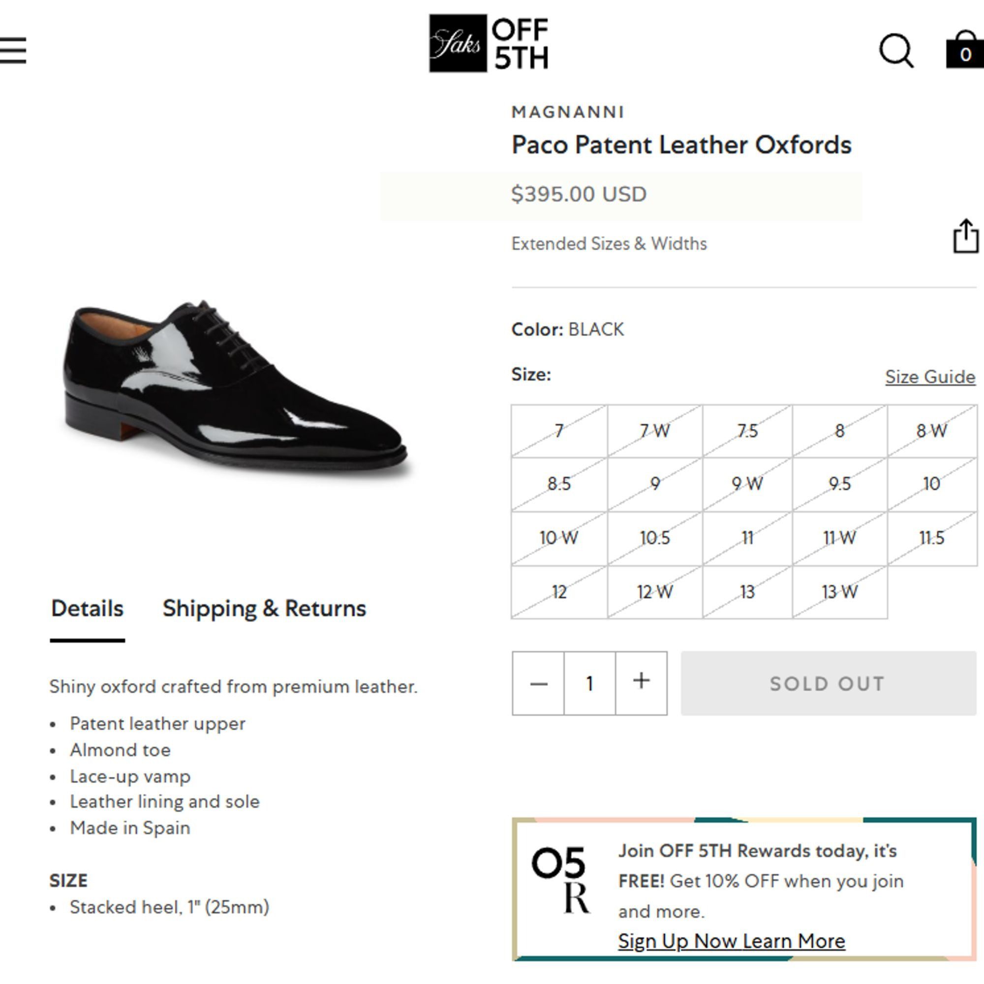 Magnanni Magnanni Saks Fifth Ave Black Patent Leather Dress Shoes Men Size US 11.5 / EU 44-45 - 7 Thumbnail