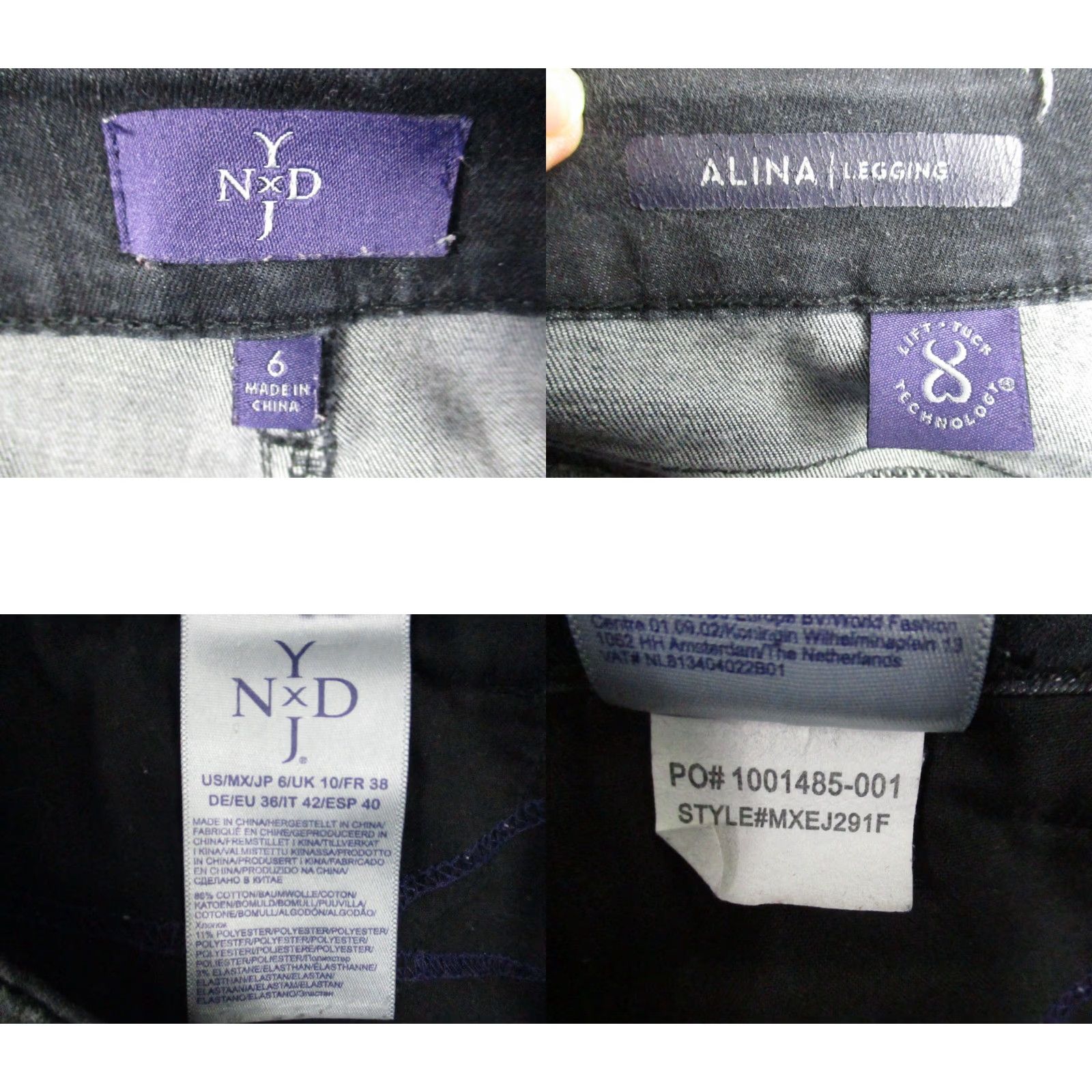 NYDJ NYDJ Alina Jeans Women's 6 Floral Pattern Gray Lift Tuck Stretch Denim Jegging Size 28" / US 6 / IT 42 - 8 Thumbnail