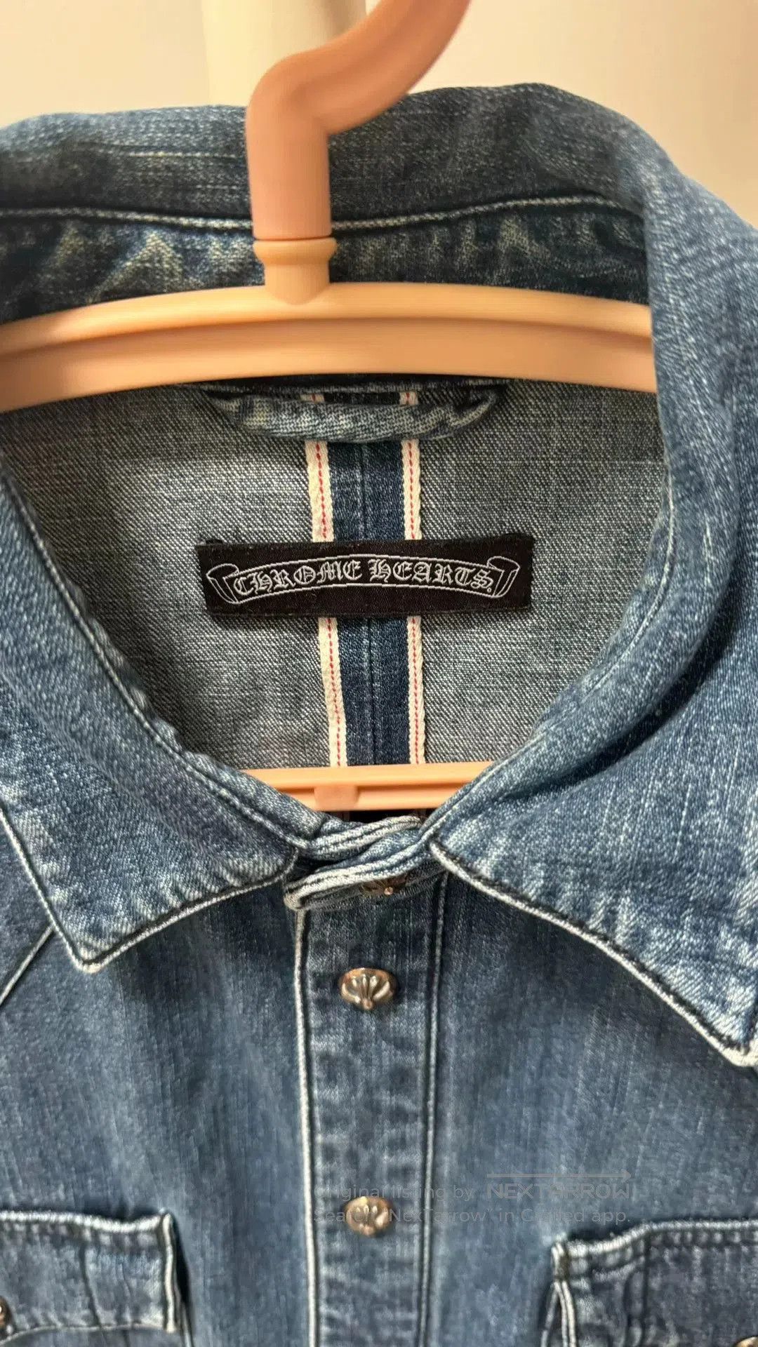 Chrome Hearts chrome hearts blue denim cross button. Size US L / EU 52-54 / 3 - 7 Thumbnail