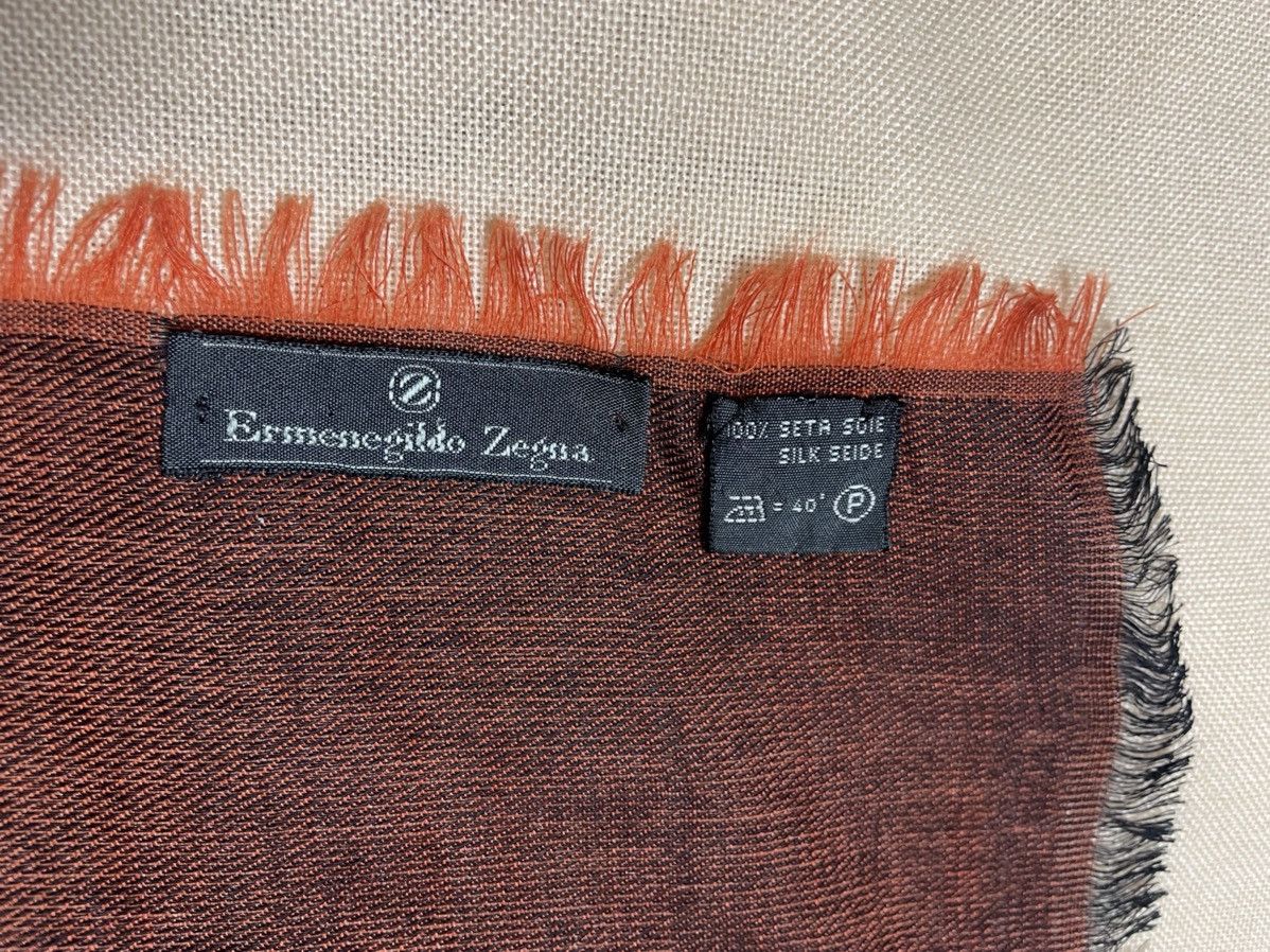 Z Zegna Ernenegildo Zegna big logo silk scarf shawl Size ONE SIZE - 16 Thumbnail