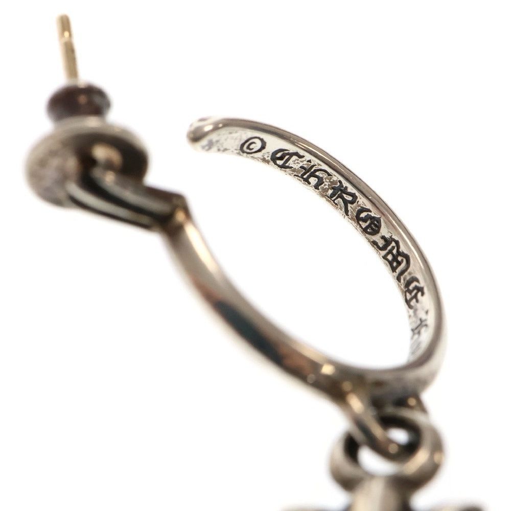Chrome Hearts Chrome Hearts Tiny CH Cross Silver Hoop Earring Size ONE SIZE - 6 Thumbnail