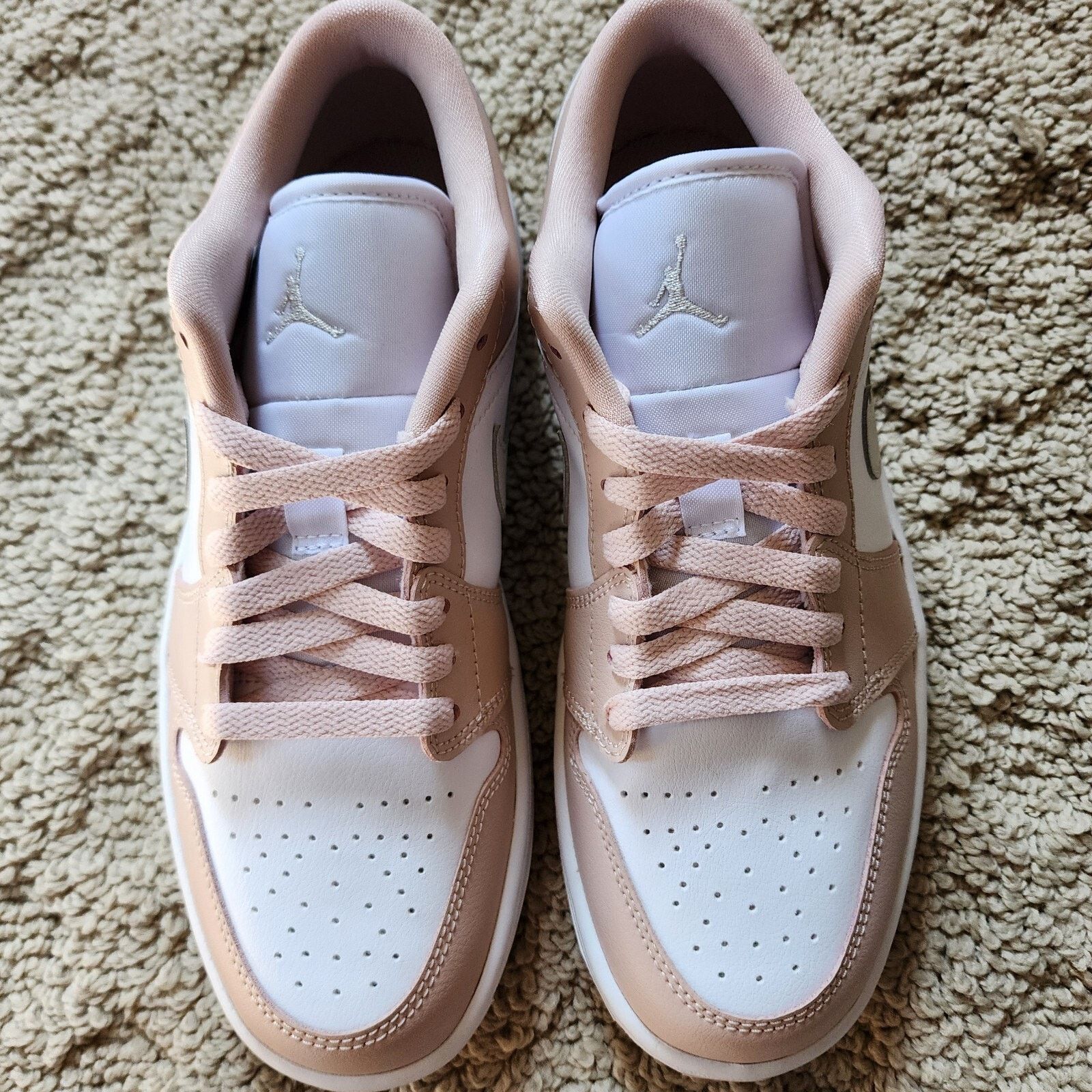 Jordan Brand Wmns Air Jordan 1 Low Pink White Grey Brand New Sz 8.5 Size US 8.5 / IT 38.5 - 4 Thumbnail