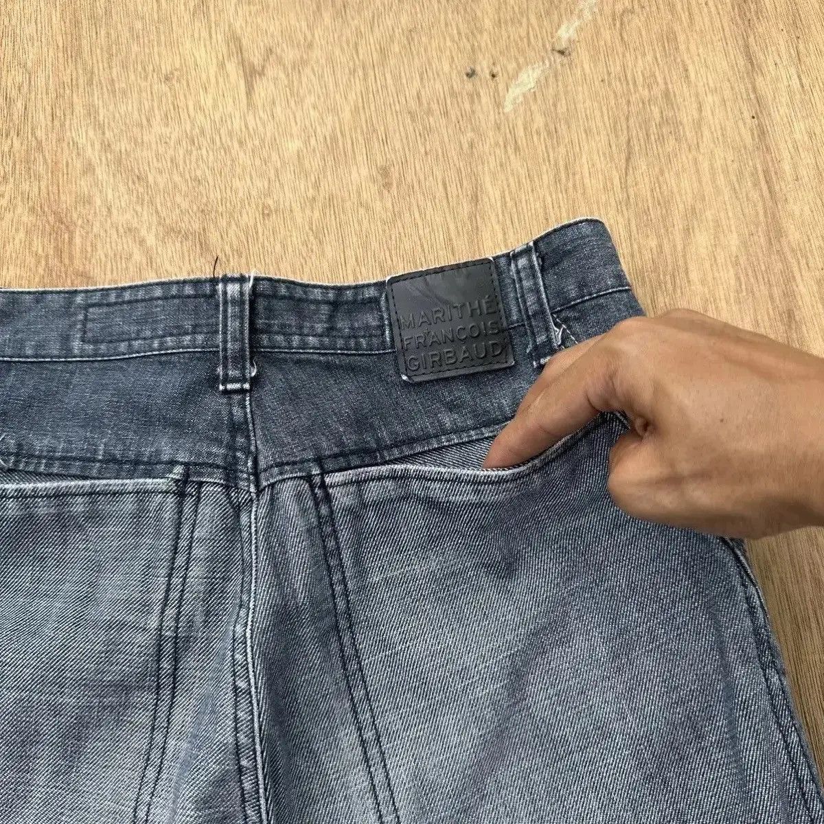 Marithe + Francois Girbaud UNIQUE‼️MARITHE FRANCOIS GIRBAUD JEAN SELVEDGE PATHWORK RARE Size US 26 / EU 42 - 16 Thumbnail