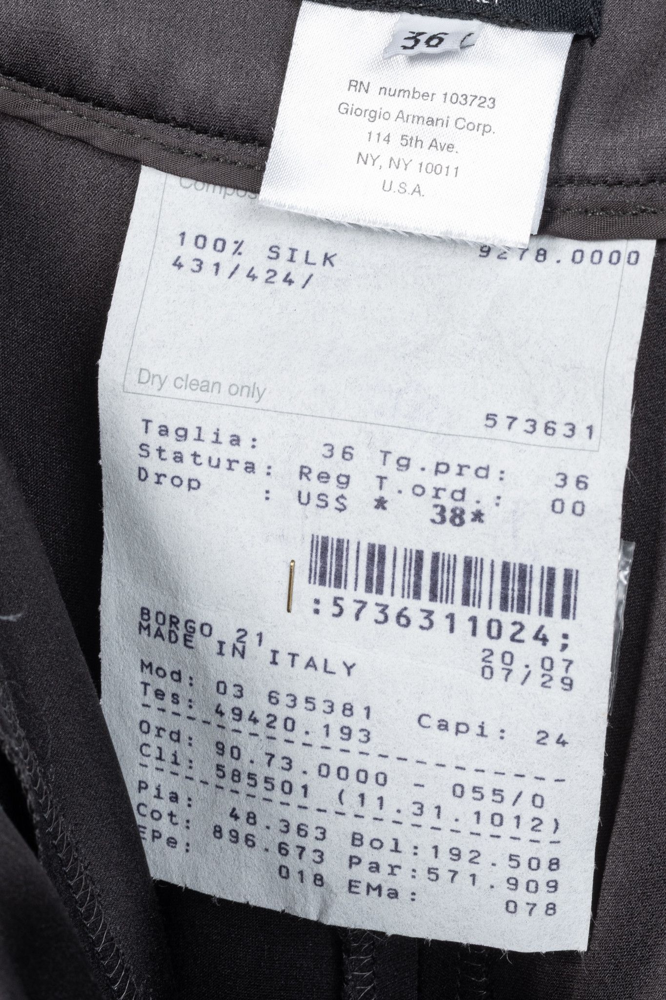 Giorgio Armani Giorgio Armani Grey Silk Satin Wide-Leg Trousers Size 25" / US 0 / IT 36 - 8 Thumbnail