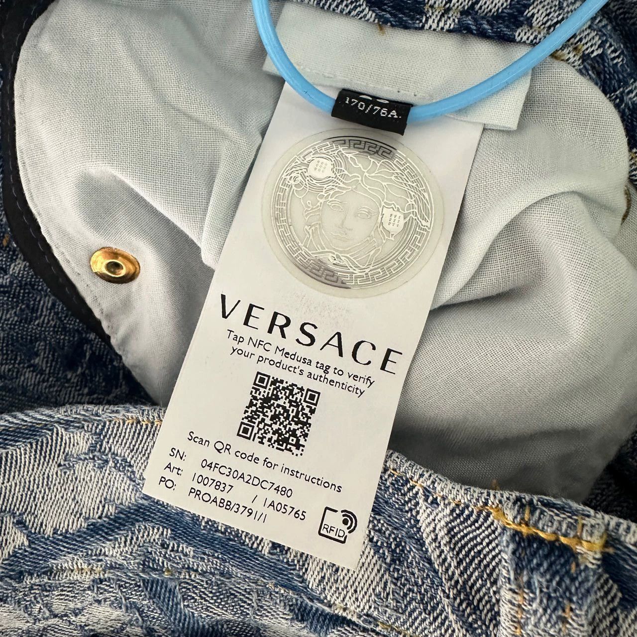 Versace Versace Floral Embroidered Denim Pants Size US 29 - 6 Thumbnail