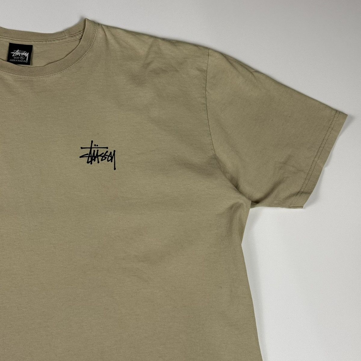 Stussy Script Tee Tan army Size US XL / EU 56 / 4 - 7 Thumbnail