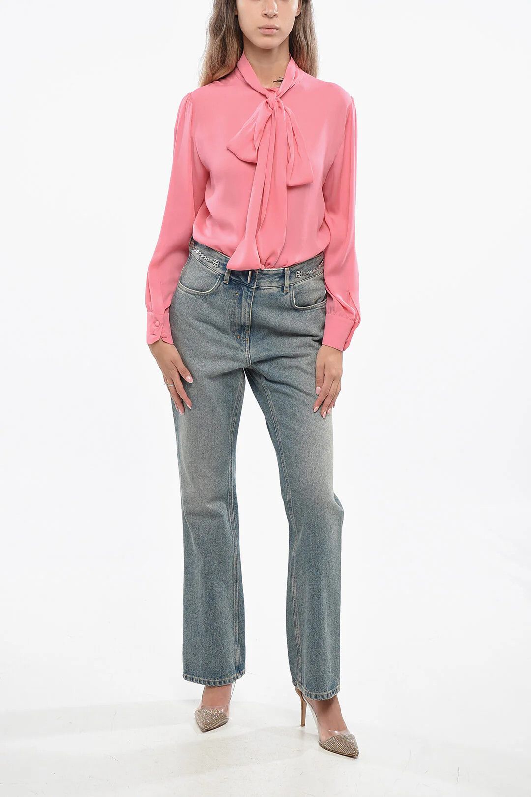 Givenchy og1mm0326 Bootcut Jeans in Light Blue Size 28" / US 6 / IT 42 - 4 Thumbnail