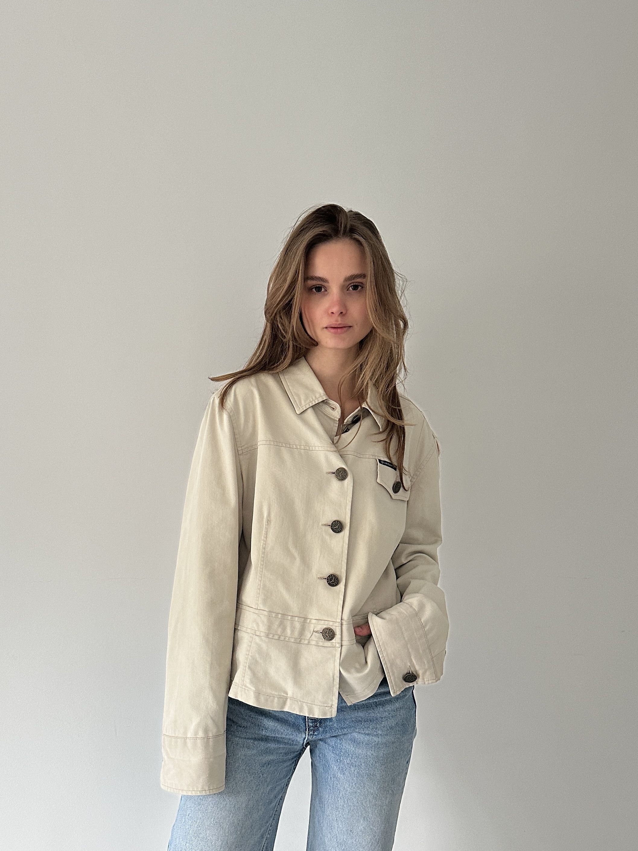 Armani Armani Jeans Cream Jacket Size XL / US 12-14 / IT 48-50 - 1 Thumbnail