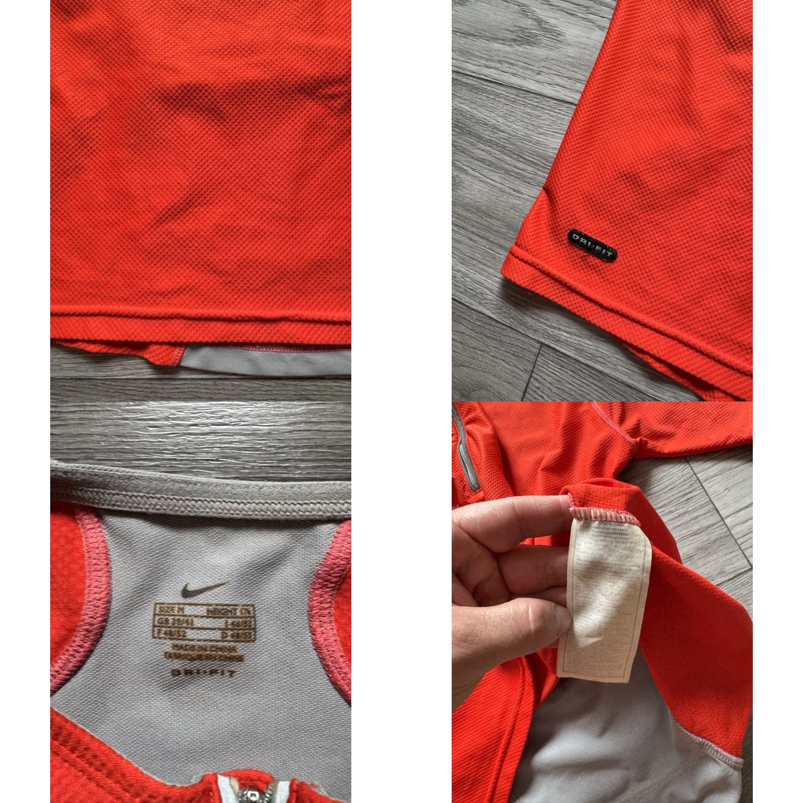 Nike Nike 2000’s Cycling Running Jersey Shirt 1/2 ZIP Red/Gray M Mens Vintage Embroidered Logo Shirt Size US M / EU 48-50 / 2 - 8 Thumbnail