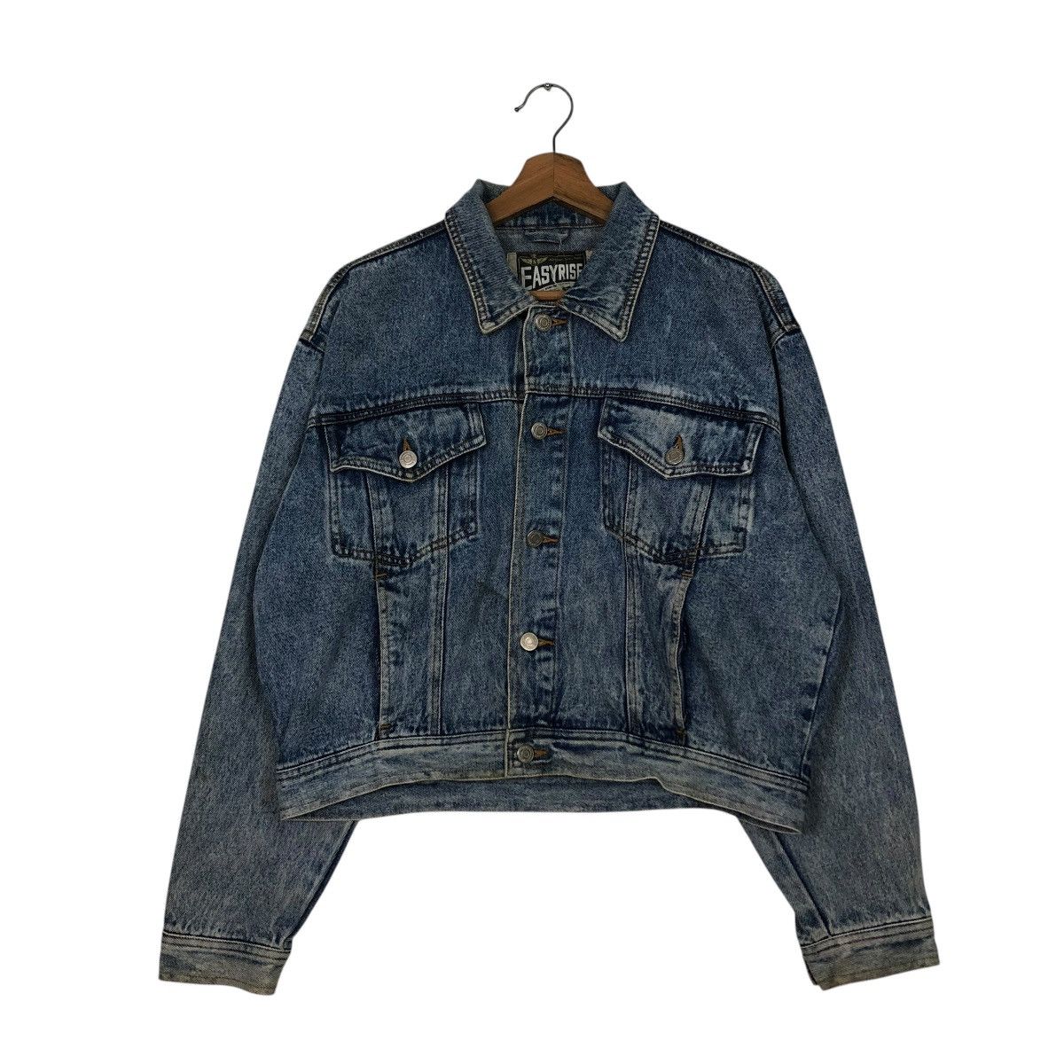 Japanese Brand 🔥VINTAGE BIKER DENIM JACKET EASY RIDE ACID ISSEY MIYAKE Size US L / EU 52-54 / 3 - 3 Thumbnail