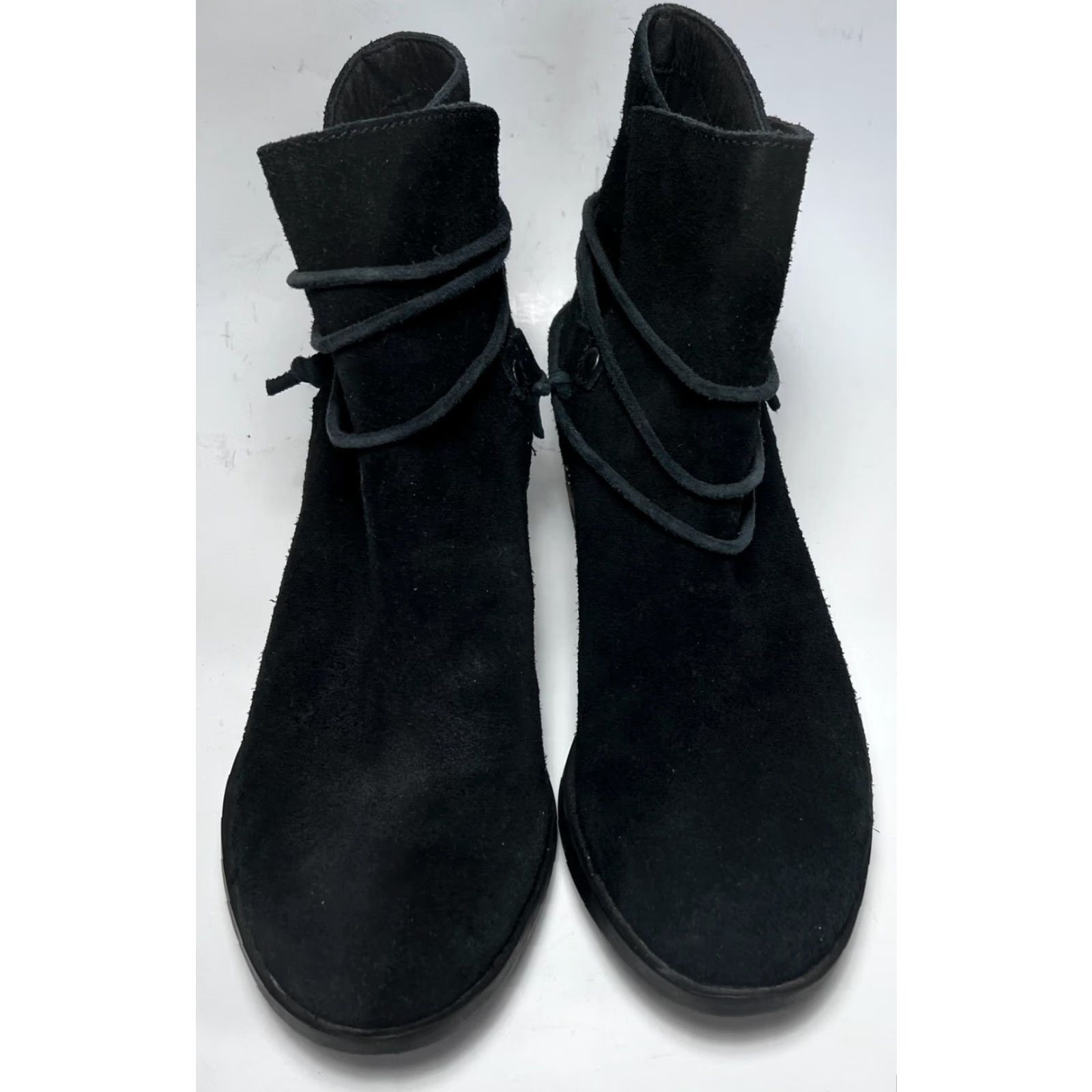 SOREL SOREL Farah Bootie Boots Ankle Black Suede Leather Tie Tassel Size 7.5 Women) Size 30" / US 8 / IT 44 - 6 Thumbnail