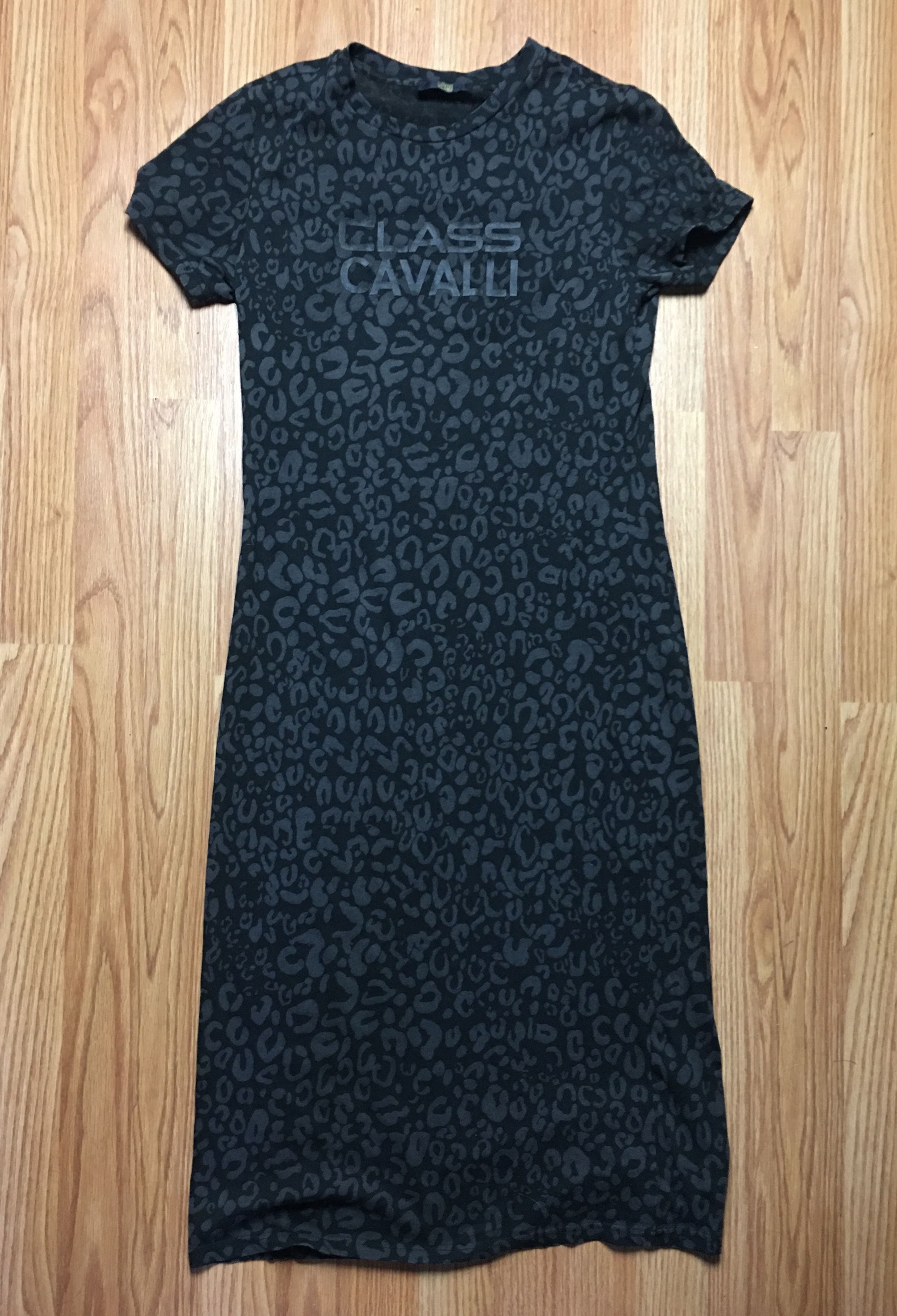 Roberto Cavalli Class by Roberto Cavalli Dress Gray Leopard Print Dress Sz L Size L / US 10 / IT 46 - 9 Thumbnail