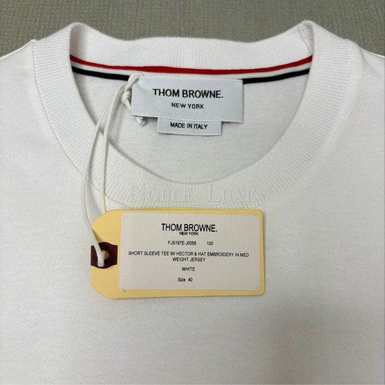 Thom Browne Thom Browne White dog embroidered short sleeves Size US XXS / EU 40 - 7 Thumbnail