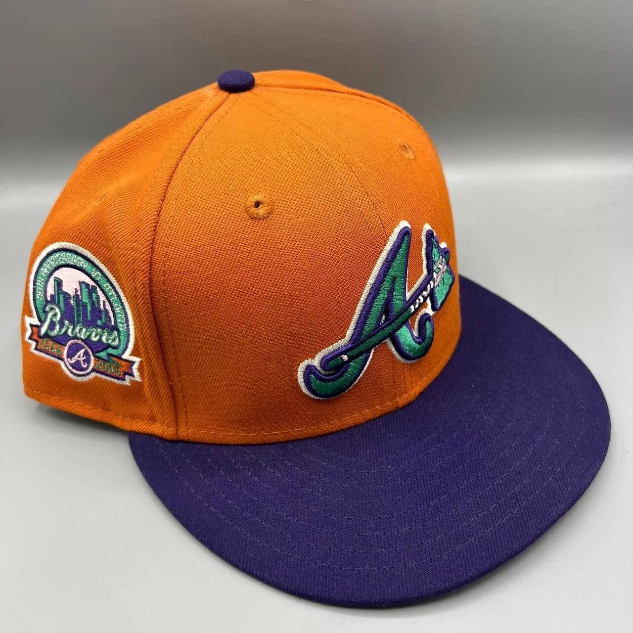 New Era Atlanta Braves Hat Men 7 3/8 59Fifty New Era Fitted Cap Size ONE SIZE - 1 Thumbnail