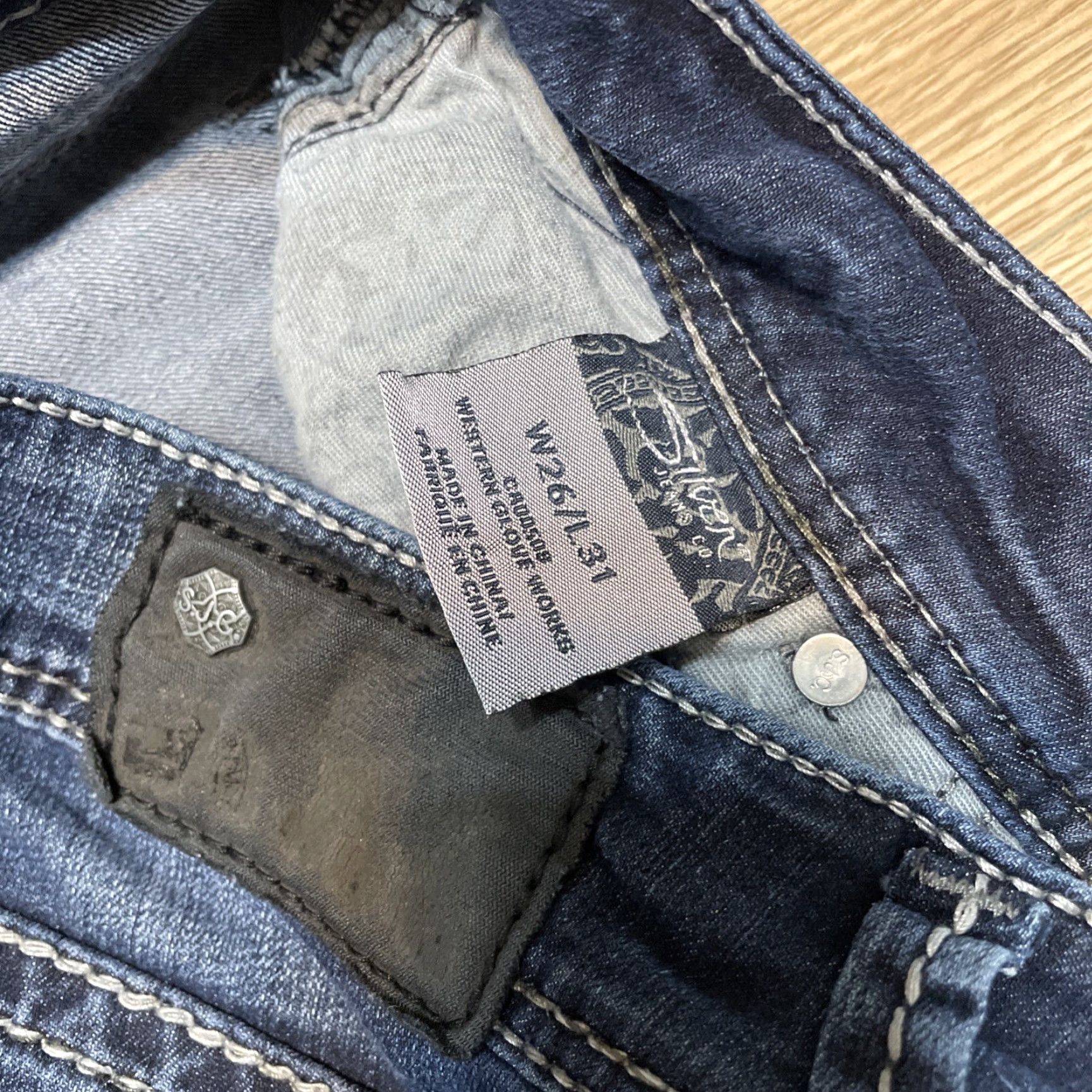 Vintage Silver Jeans Suki Mid Rise Super Skinny Jeans Women's Size 26x31 Dark Wash Stretch Size 26" / US 2 / IT 38 - 3 Thumbnail