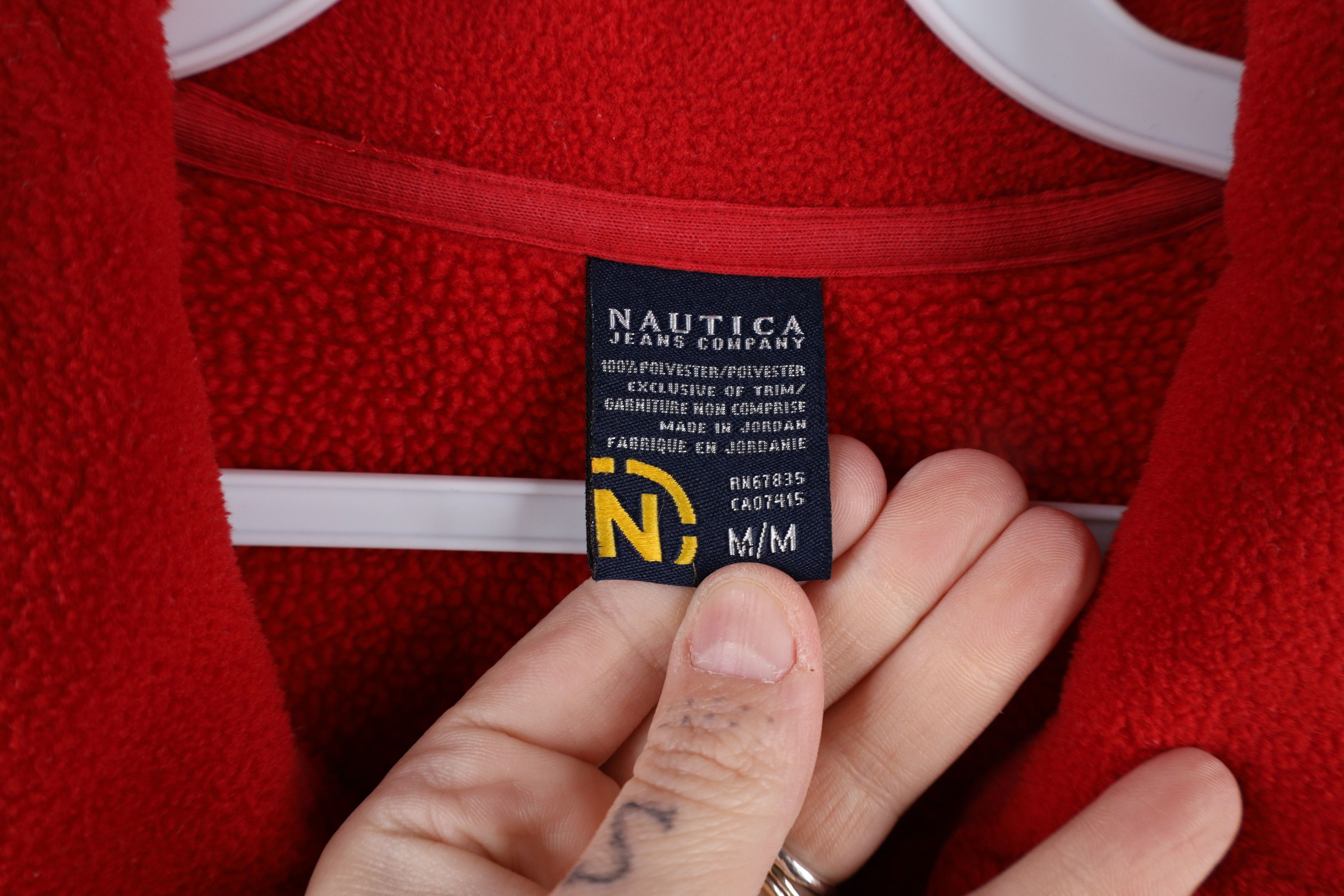 Nautica × Vintage Vintage 90s Nautica Spell Out Script Half Zip Fleece Sweater Size US M / EU 48-50 / 2 - 7 Thumbnail