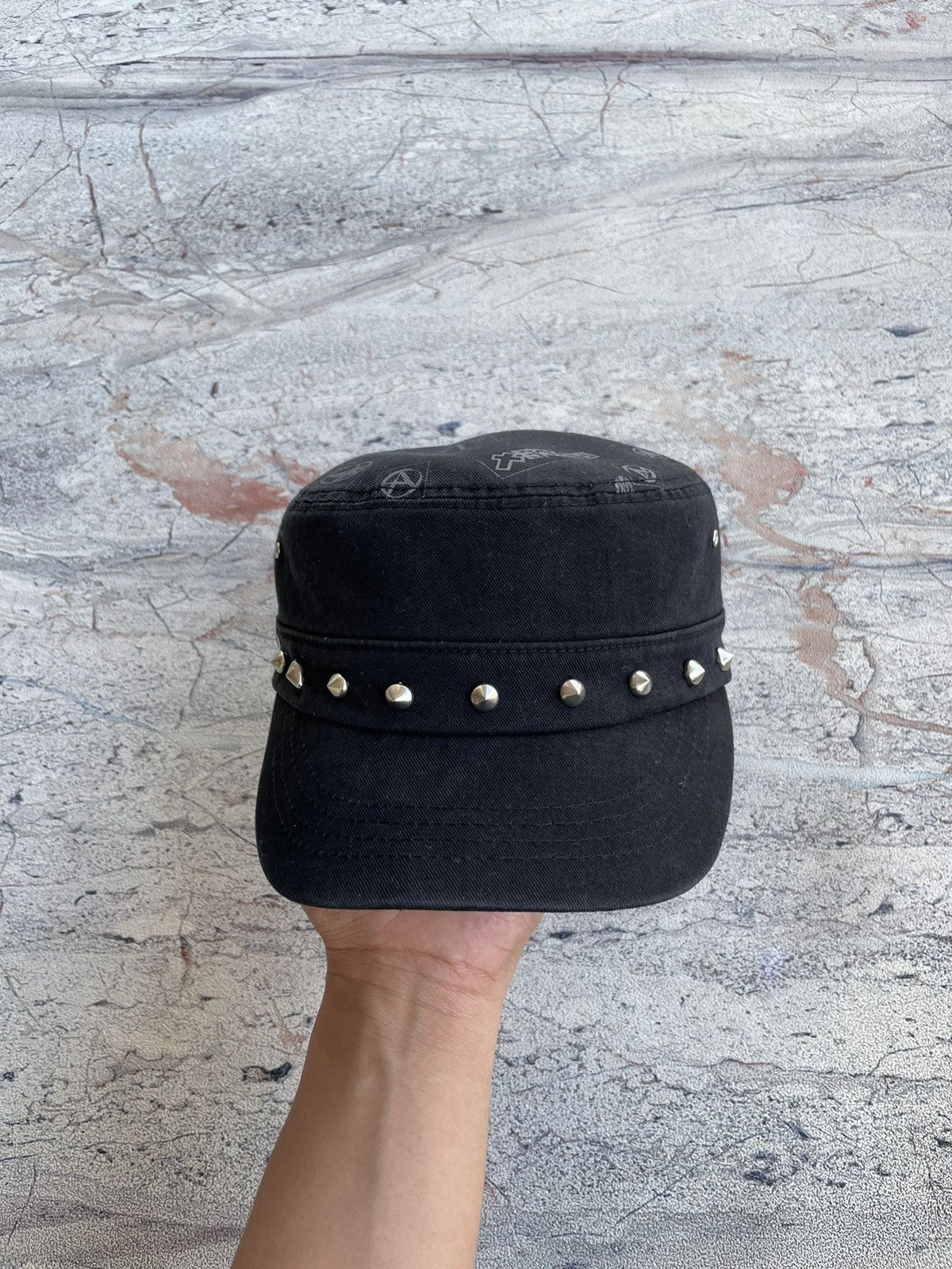 If Six Was Nine Gothic Punk Studded Patrol Cadet Hat lgb Size ONE SIZE - 4 Thumbnail
