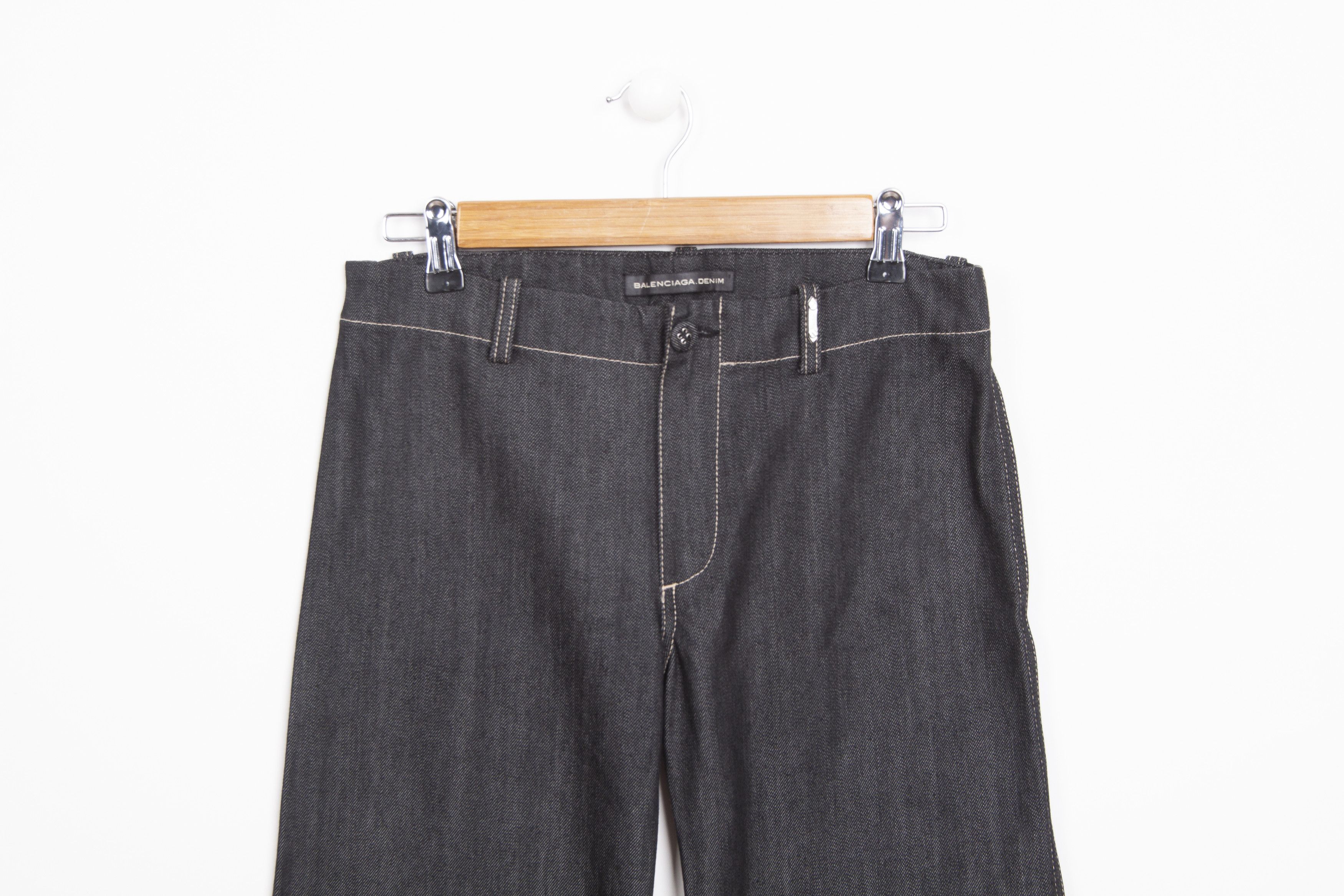 Balenciaga BALENCIAGA Denim Women's Flared Black Jeans Low-Rise Dark Size 27" / US 4 / IT 40 - 5 Thumbnail