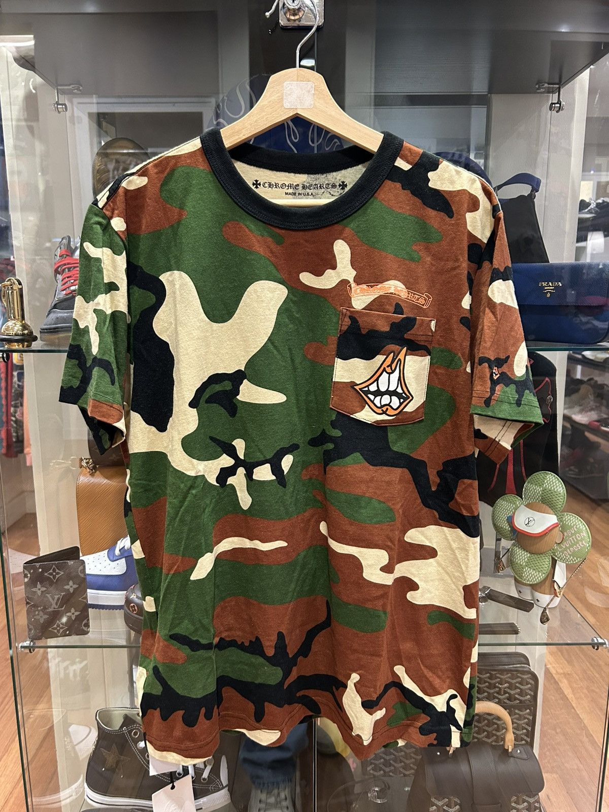 Chrome Hearts Chrome Hearts Camo Matty Boy Caution Tee | Grailed