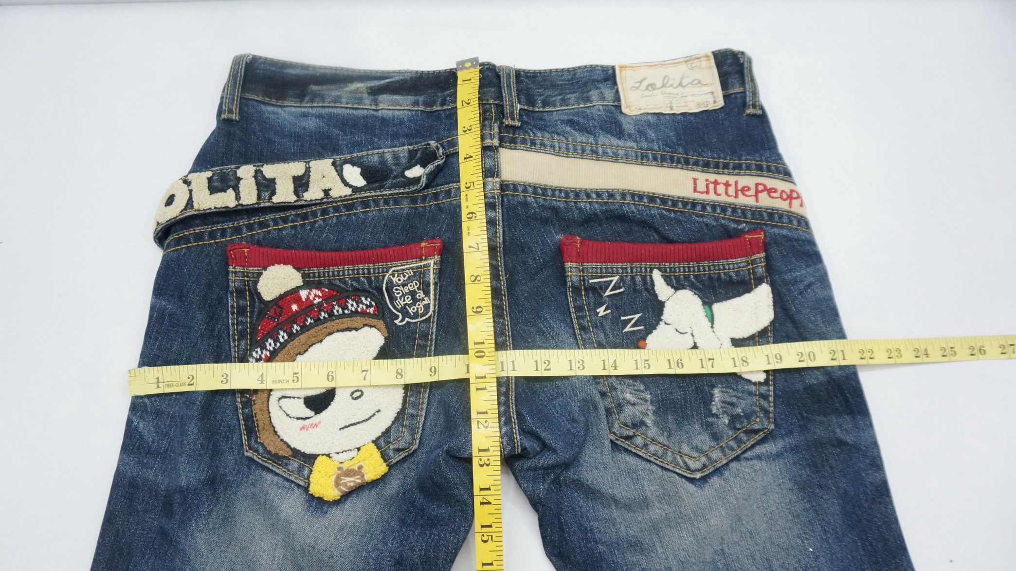 Japanese Brand Vintage 🔥 Yoshitomo Nara x Lolita Distressed Jeans Size US 34 / EU 50 - 10 Thumbnail