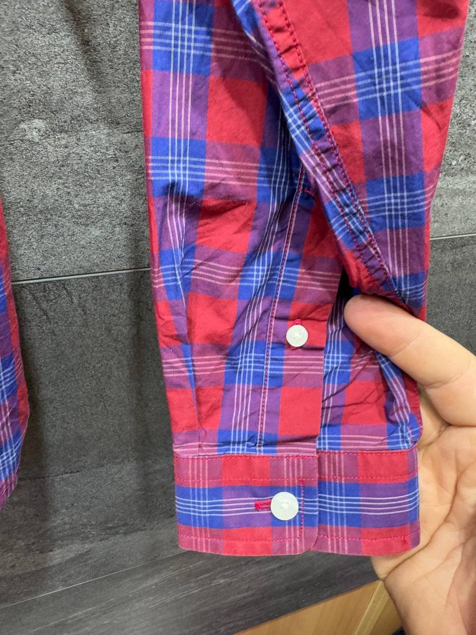 Other Shirt Red Blue checkered FRED PERRY Size US L / EU 52-54 / 3 - 3 Thumbnail