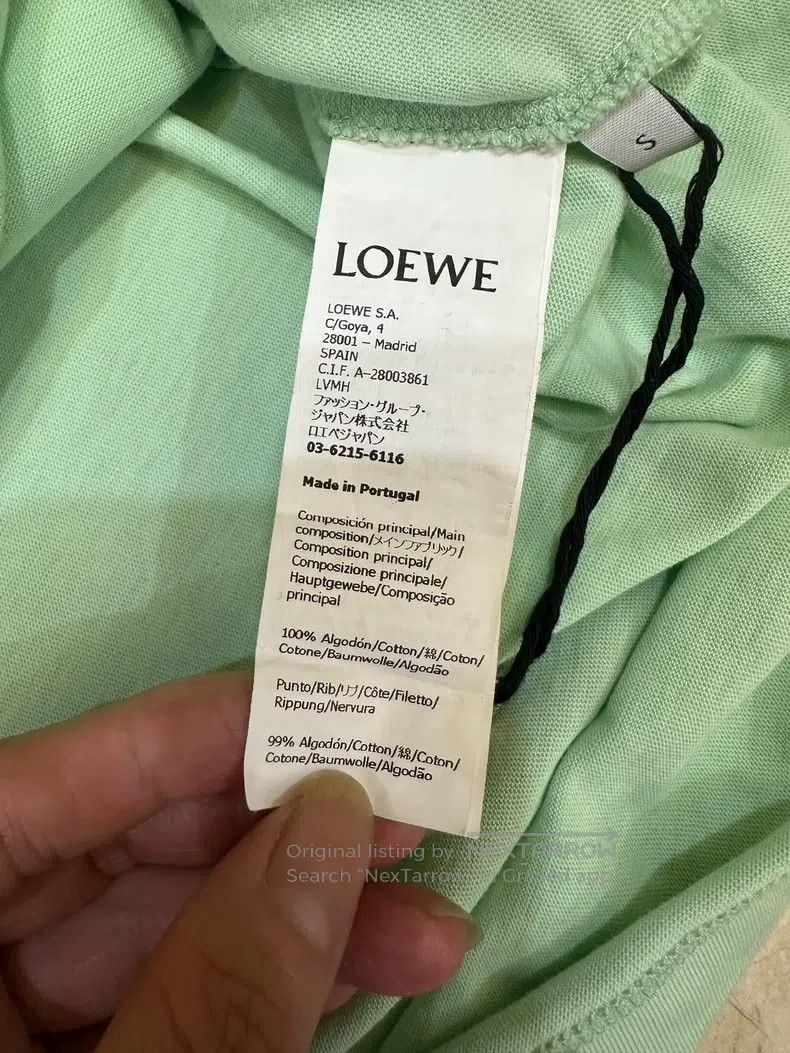 Loewe Loewe Men's Green Short Sleeve Crewneck T-Shirt Size US S / EU 44-46 / 1 - 6 Thumbnail