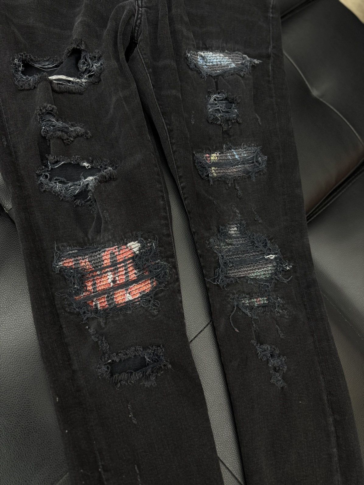 Amiri Amiri Jeans Black Colorful Patch Size 33 🧼 Size US 33 - 6 Thumbnail