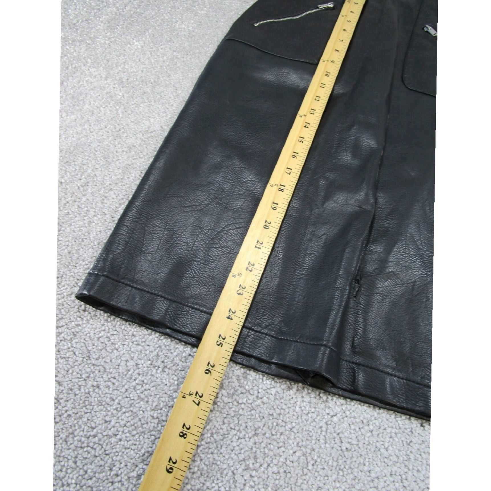 Zara Zara Faux Leather Midi Pencil Skirt Womens Small Black Size 28" / US 6 / IT 42 - 5 Thumbnail