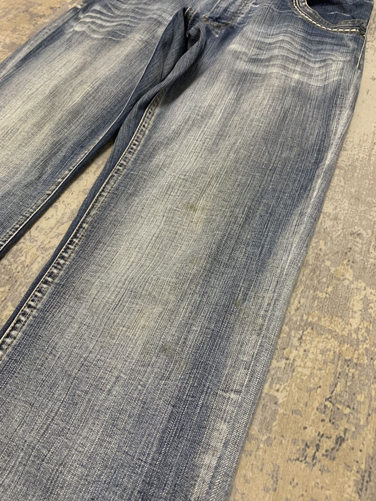 japan back number smoke wash denim y2k style