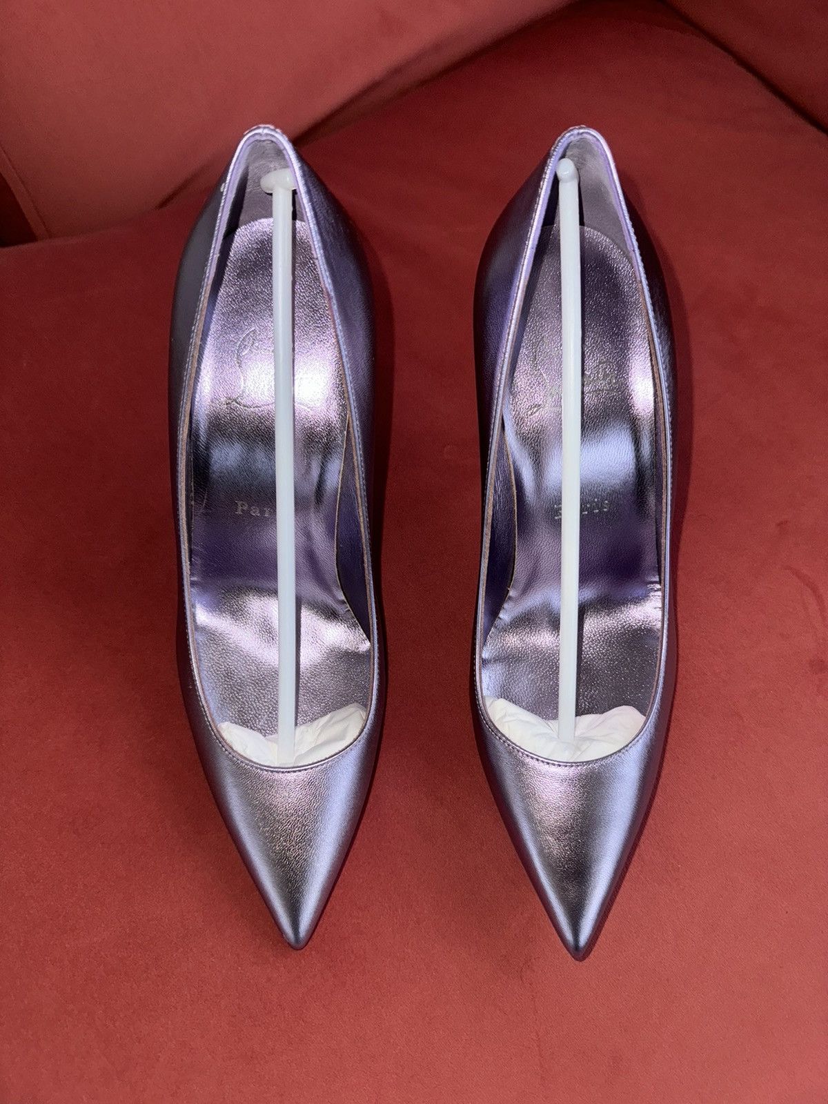 Christian Louboutin Christian Louboutin laminate metallic purple Kate 100, 37 EU Size US 7 / IT 37 - 5 Thumbnail