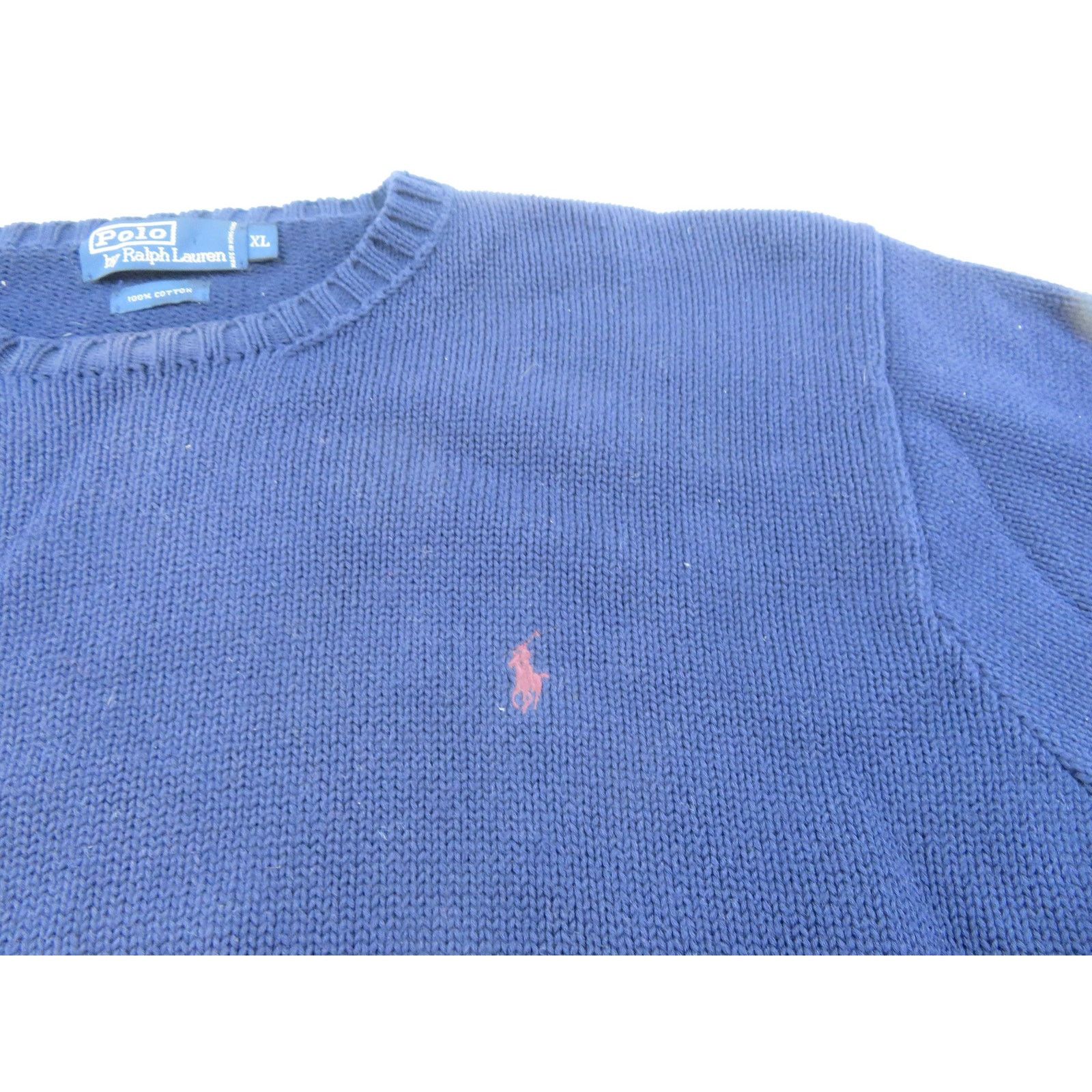 Polo Ralph Lauren Polo By Ralph Lauren Sweater, Pullover Crewneck, Blue Sz XL Size US XL / EU 56 / 4 - 2 Thumbnail