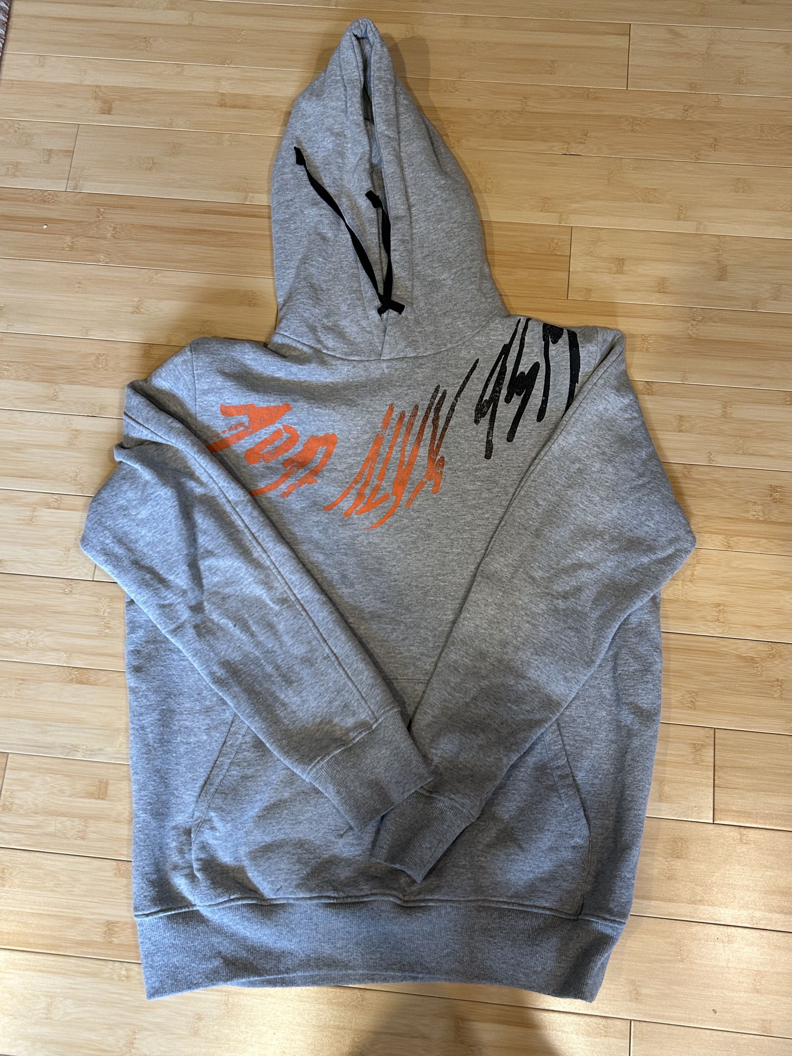 image of 1017 Alyx 9Sm Alyx Script Melange Hoodie in Grey, Men's (Size XL)