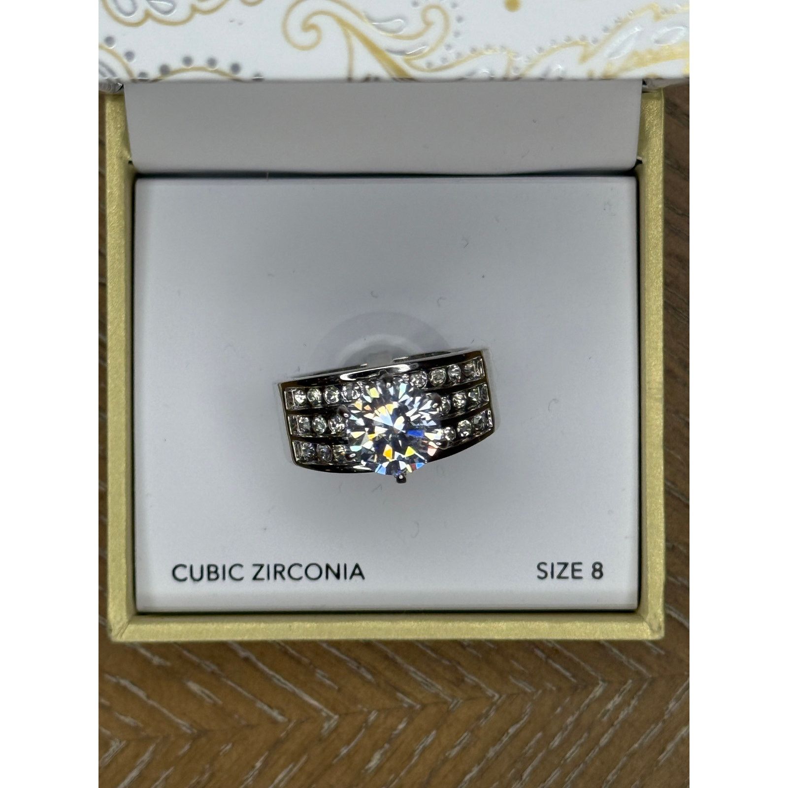 Other Charter Club Crystal Triple-Row Ring Silver Size 8 | NWT Size ONE SIZE - 6 Thumbnail