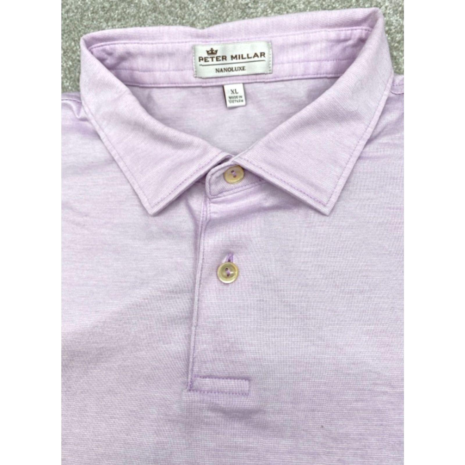 Peter Millar VINTAGE Peter Millar Nanoluxe Polo Shirt Men's XL Short Sleeve Violent 4524 Size US XL / EU 56 / 4 - 2 Thumbnail