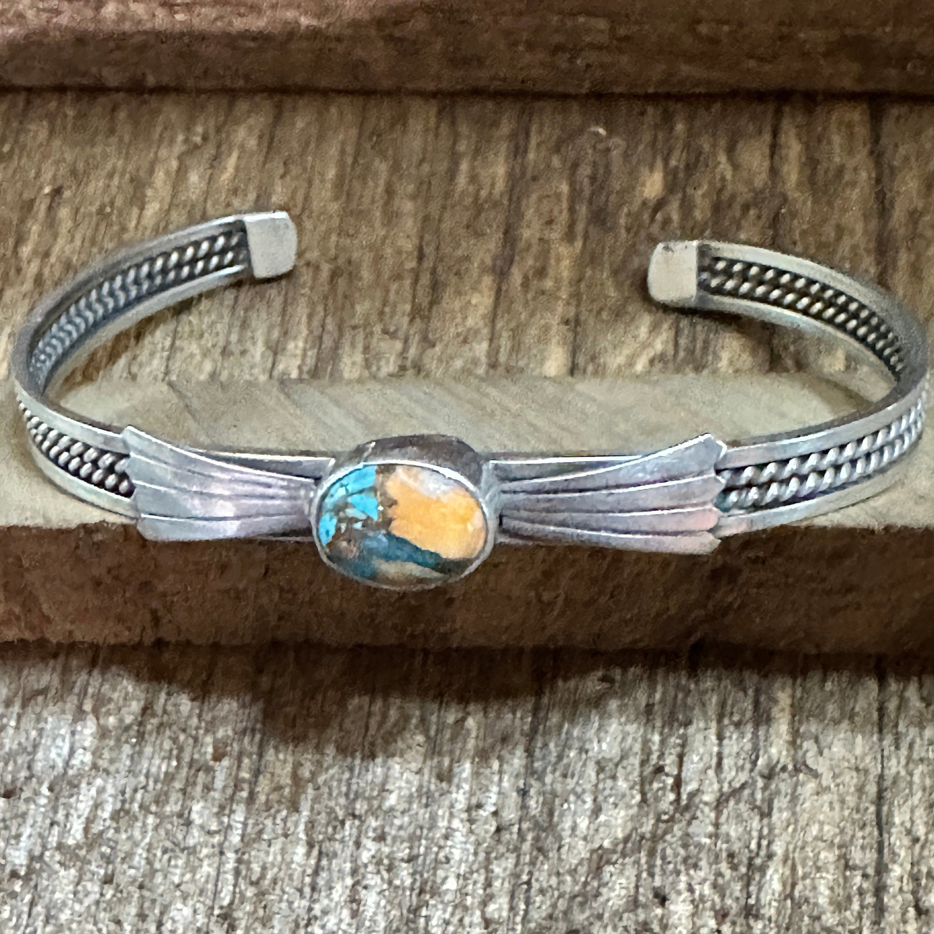 Other Handmade Navajo Pink Dream Mojave Sterling Silver Cuff Brace Size ONE SIZE - 4 Thumbnail