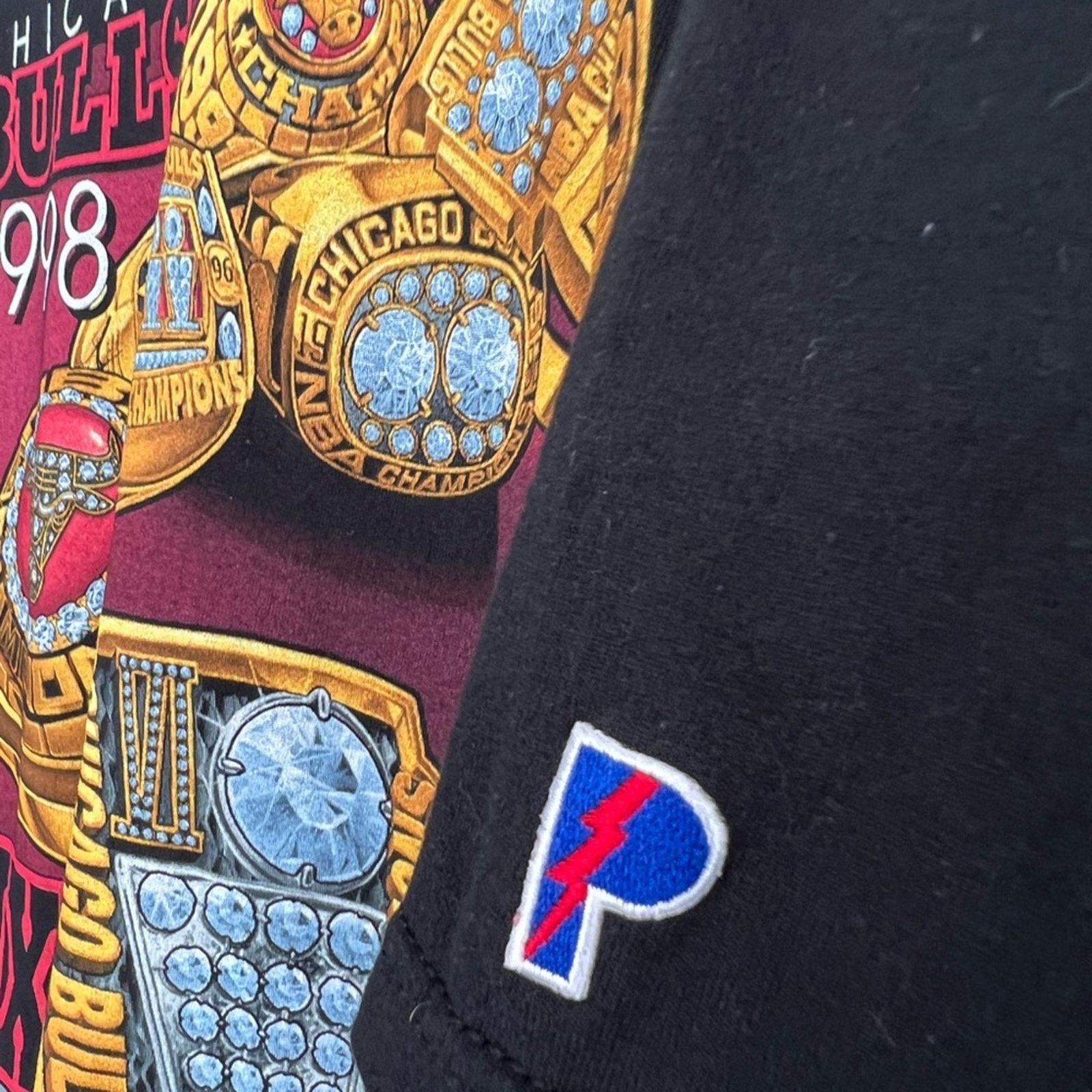 Pro Player Vintage 1998 Six Time Chicago Bulls Champs Rings Shirt NOS Size US L / EU 52-54 / 3 - 3 Thumbnail