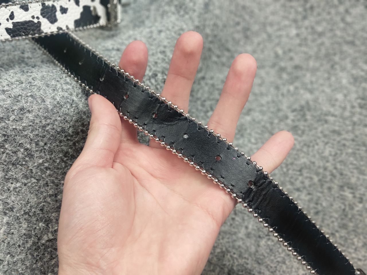 Le Grande Bleu (L.G.B.) Vintage Hysteric Japan Y2K Cow Western Leather Belt LGB Size ONE SIZE - 9 Thumbnail