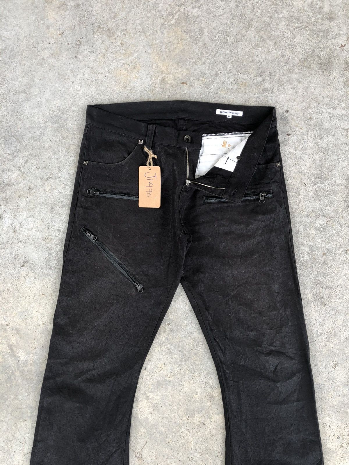 If Six Was Nine Semantic Design Flared Jeans Wax Jeans Size US 32 / EU 48 - 3 Thumbnail