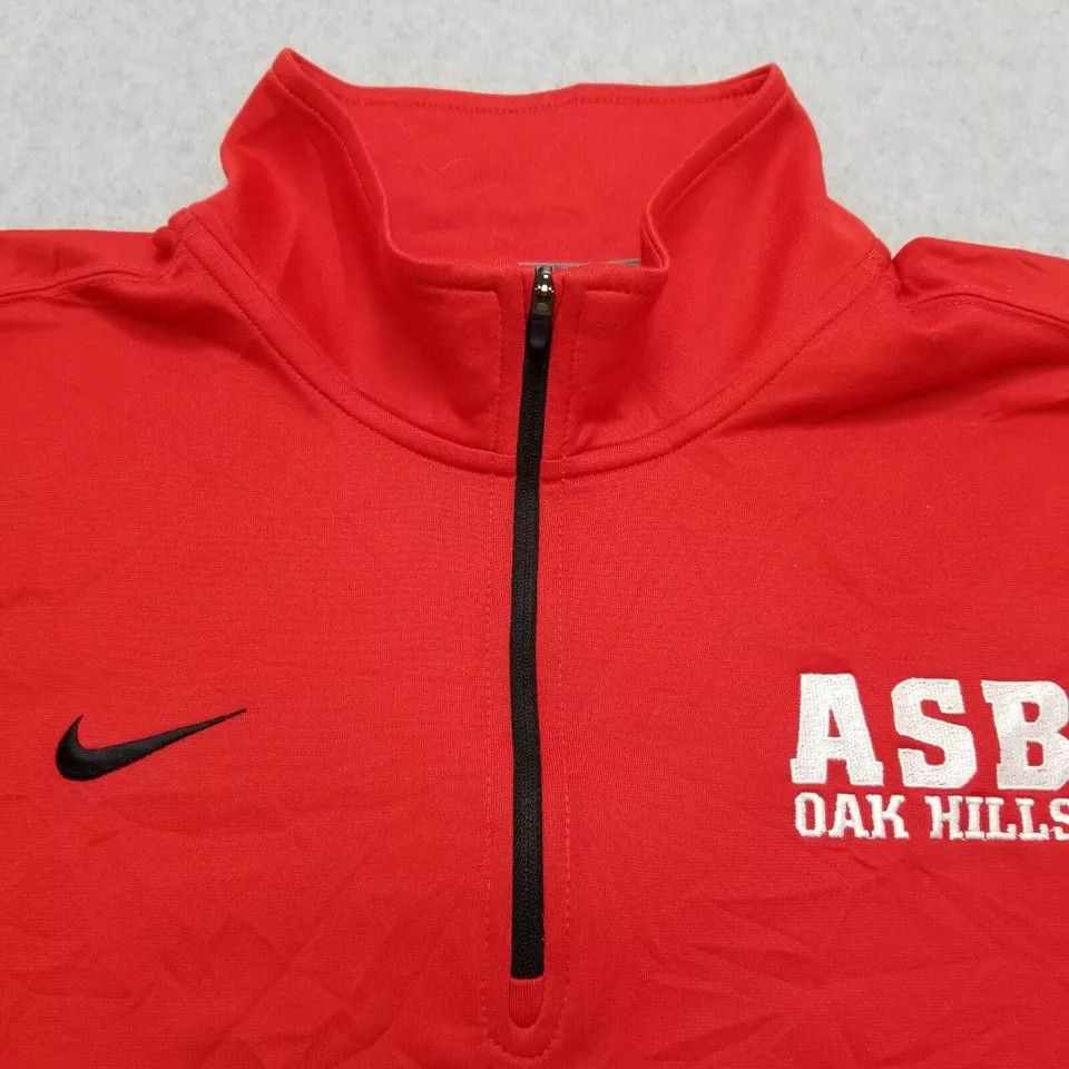 Nike Nike Sweatshirt Mens XL Red Long Sleeve Zip Dri Fit Pullover Size US XL / EU 56 / 4 - 3 Thumbnail