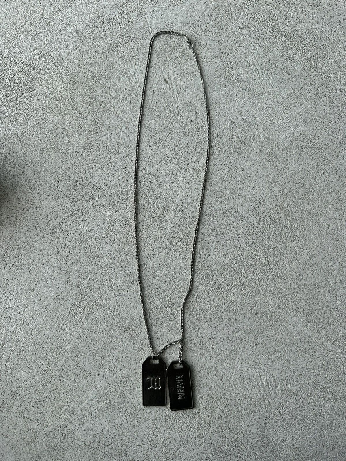 Misbhv Misbhv Forever Dog Tag Double Necklace Silver NWT Size ONE SIZE - 2 Thumbnail