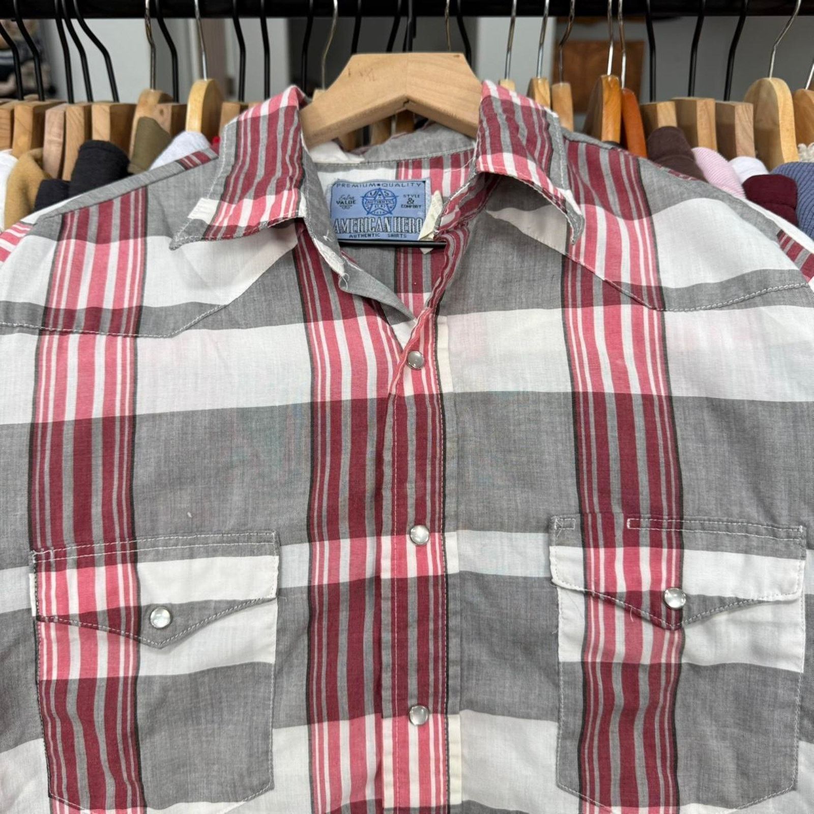 Other Vintage 90s American Hero Western Pearl Snap Button Up Size US M / EU 48-50 / 2 - 1 Thumbnail