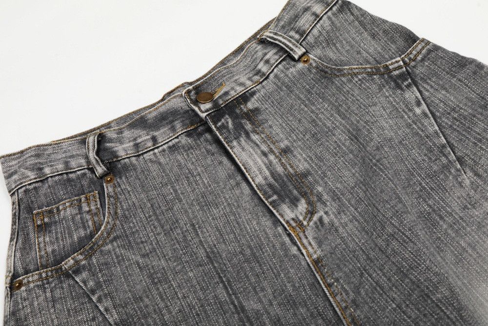 Vintage Vintage heavy-duty washed distressed curved jeans Size US 32 / EU 48 - 3 Thumbnail