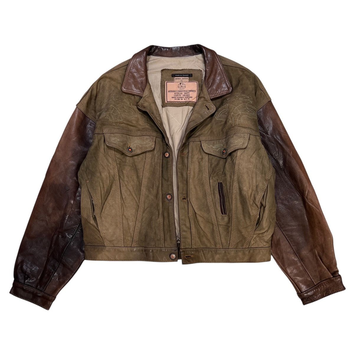 Artisan Outfitters 💥 Vintage Kudsak Artisanal Industrial Product Leather Jacket Size US L / EU 52-54 / 3 - 1 Thumbnail
